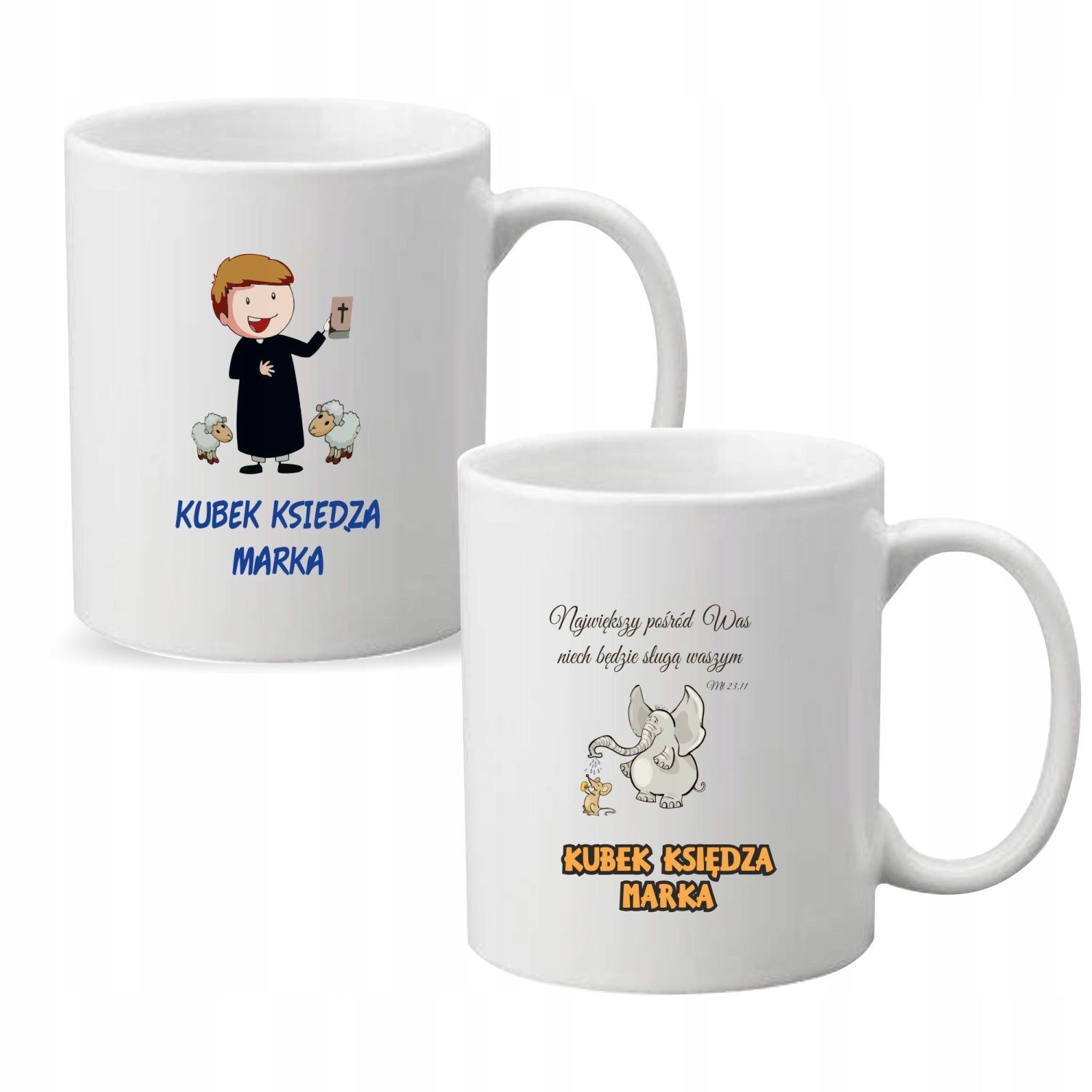 Kubek z imieniem napis PREZENT PODUSZKA KSIĘDZA
