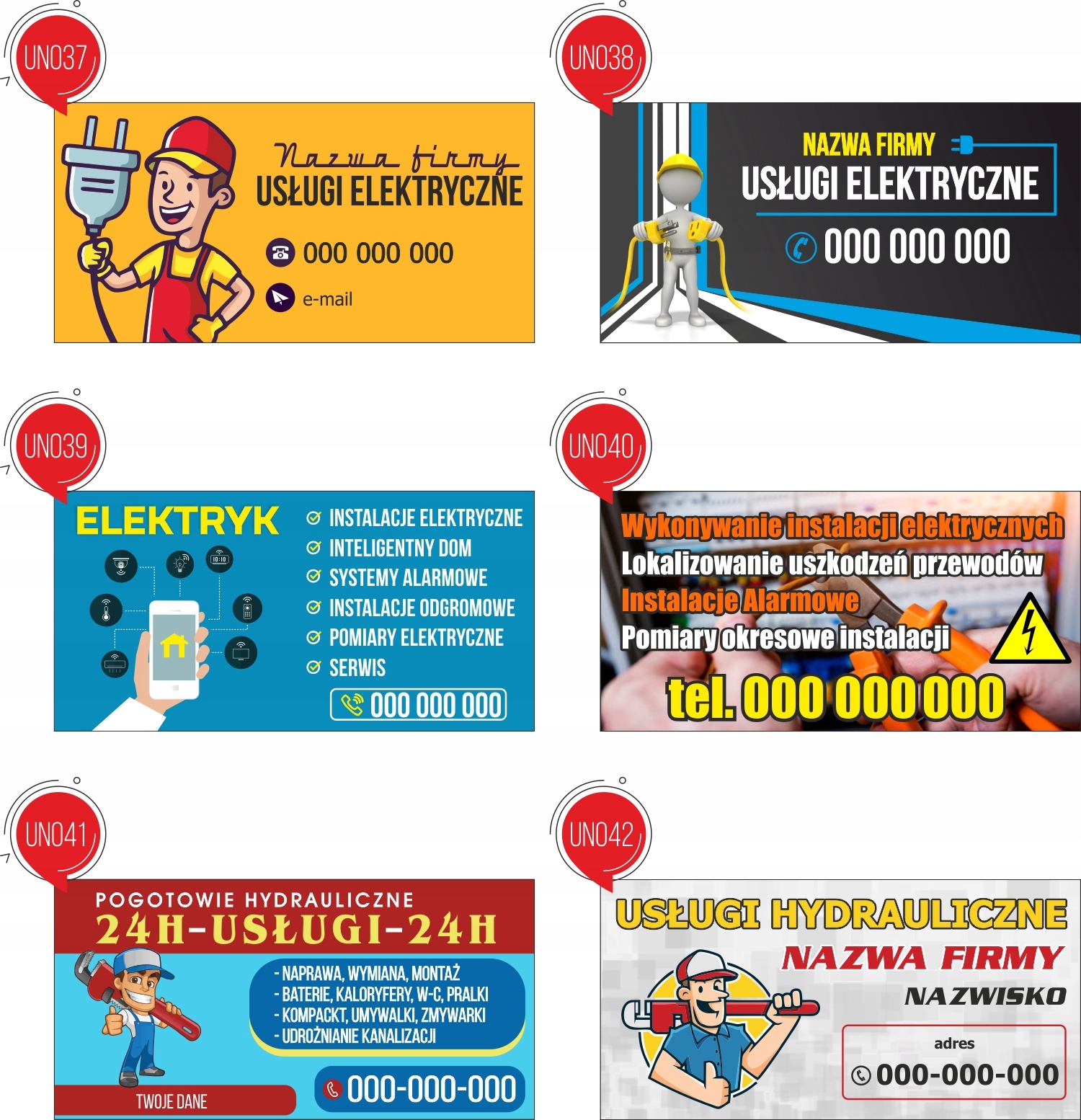 Reklama Naklejka na samochód INSTALACJE LOGO DANE