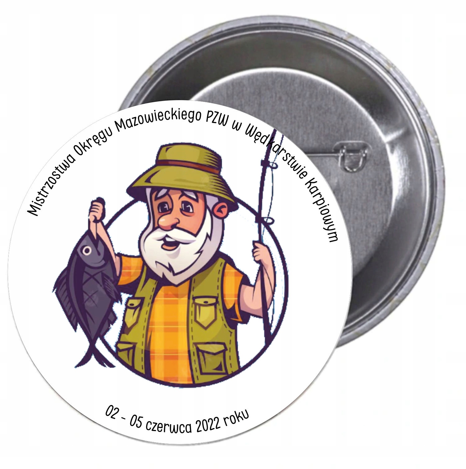 Przypinki buttony HIT ZAWODY RYBACKIE