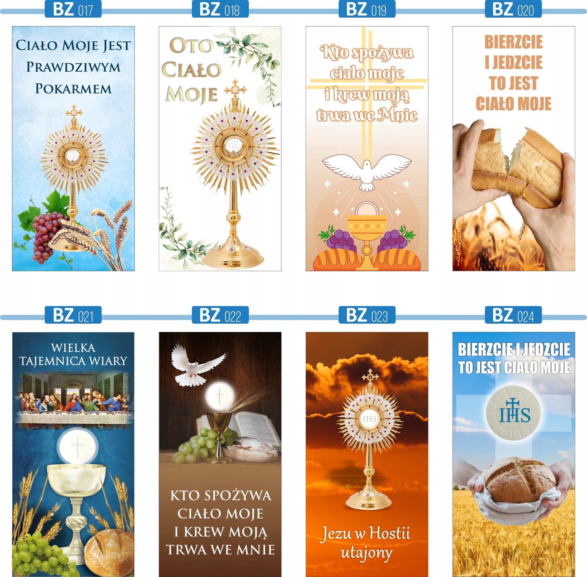 Banery na uroczystość Bożego Ciała religijny dekoracja kościoła ołtarza