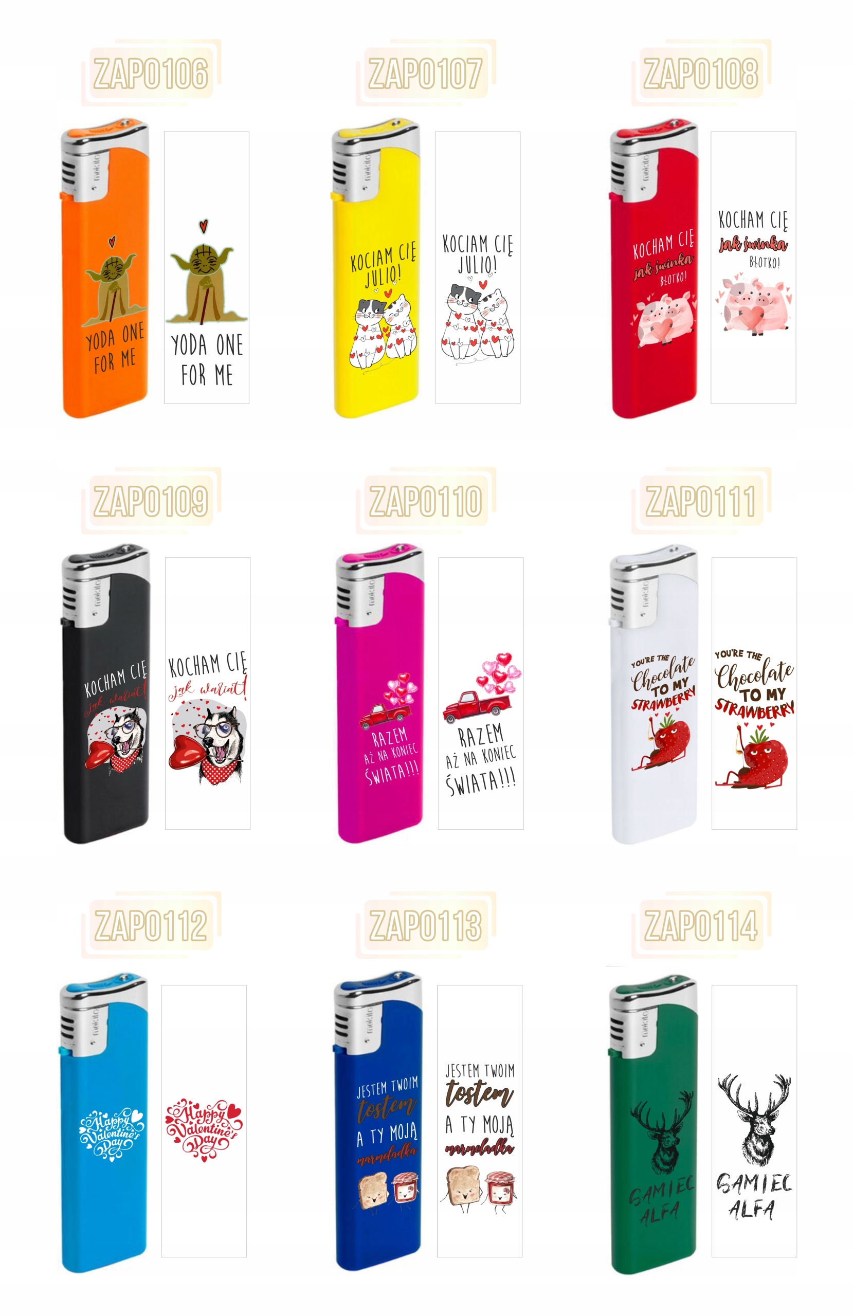 Zapalniczka gazowa z nadrukiem świąteczna prezent twój napis wesołych świąt