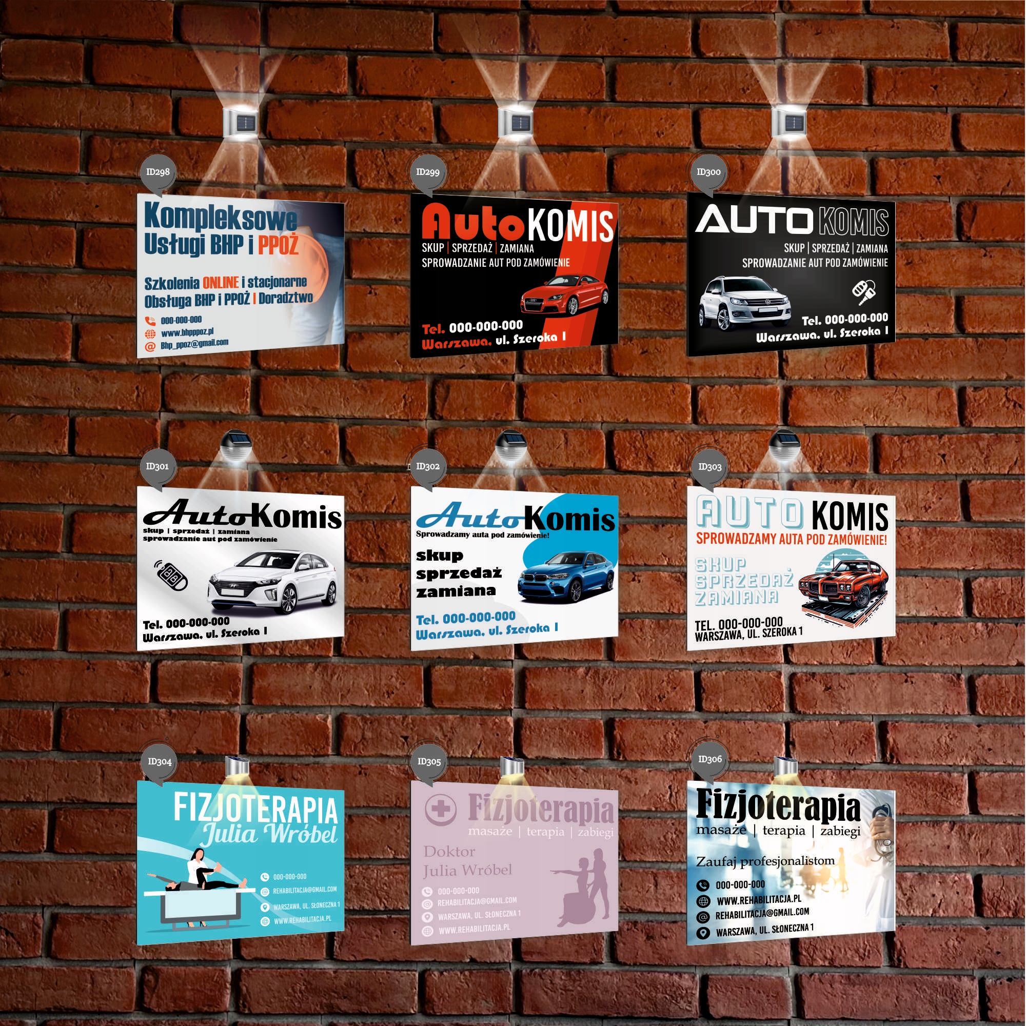 nadruk UV TABLICZKA reklamowa z lampką SZYLD 40x30 dibond SALA BANKIETOWA