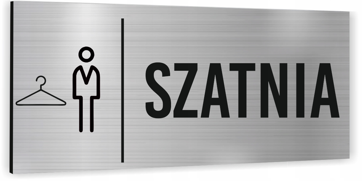 Tabliczka oznaczenie SZATNIA MĘSKA Tablica informacyjna Piktogram Aluminium