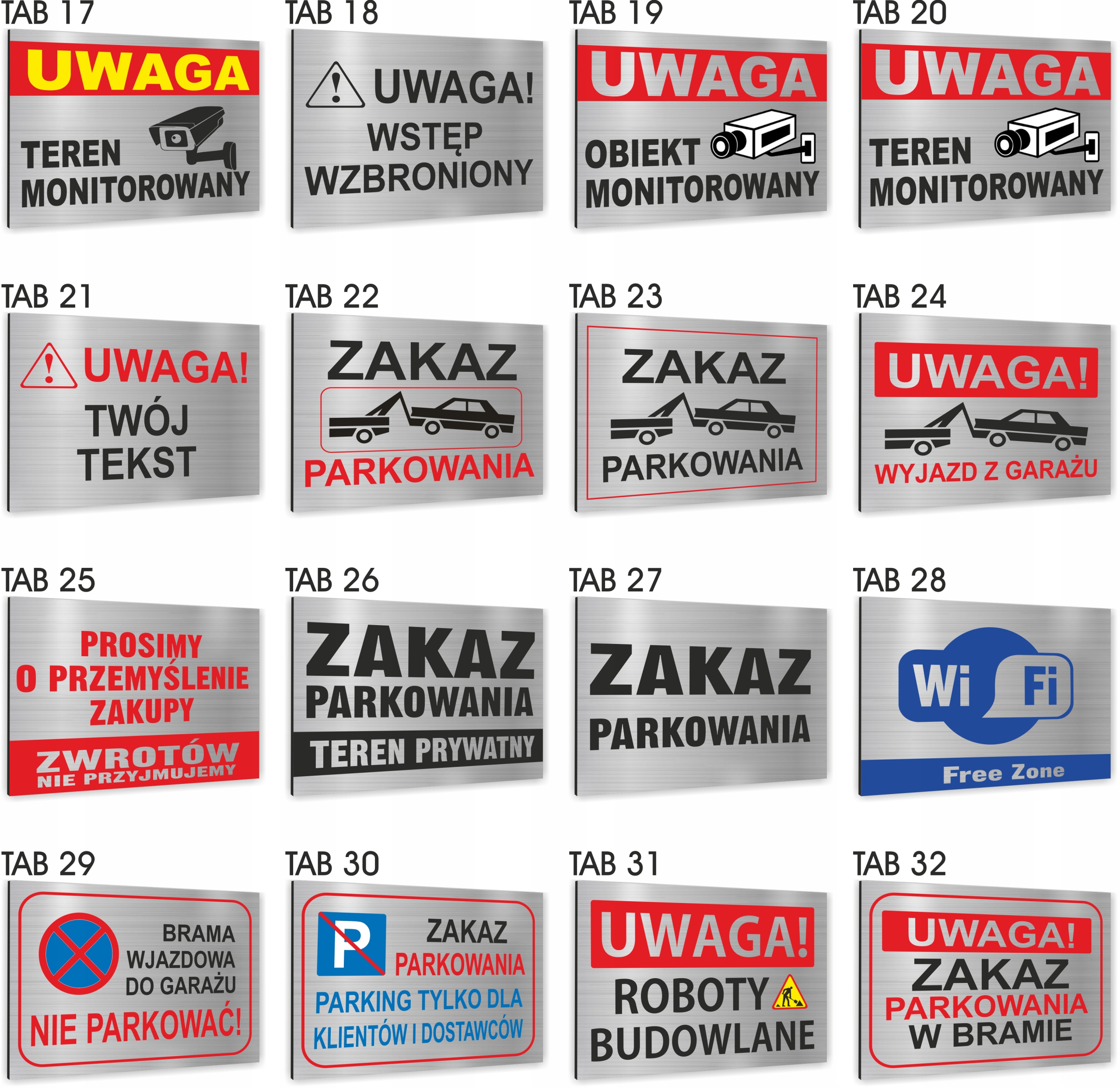 Tabliczka Znak Tablica miejsce parkingowe nr rej.