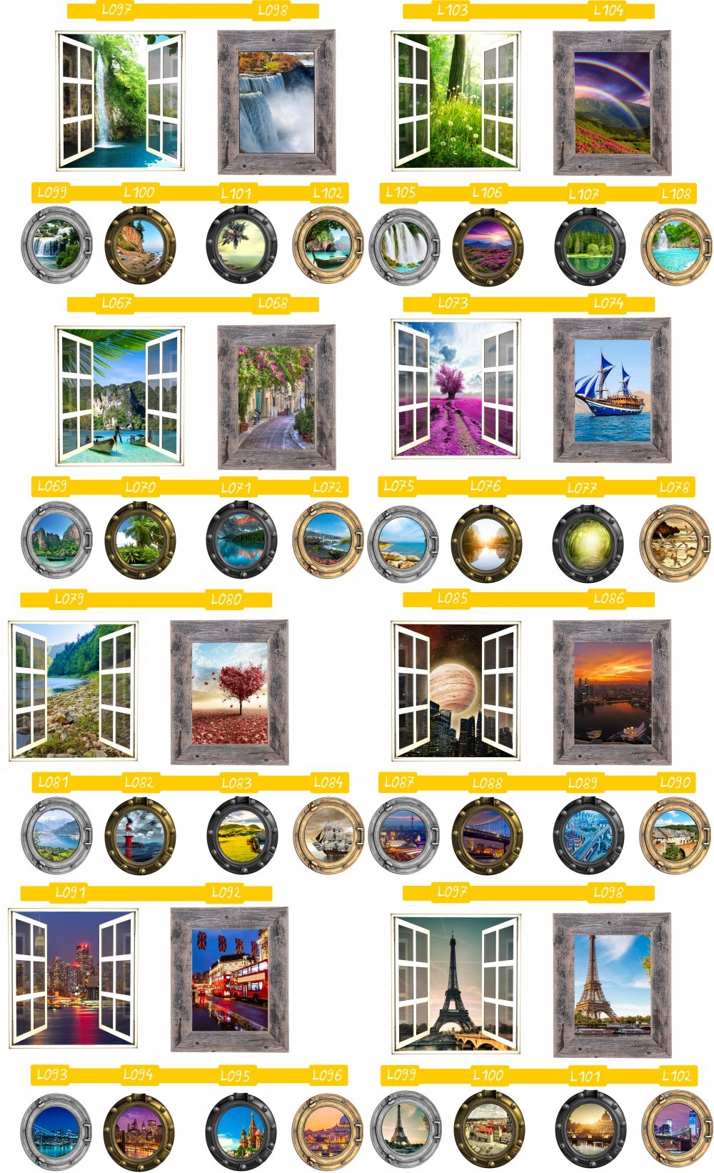 Naklejka samoprzylepna okno widoki TANIO!!! jakość