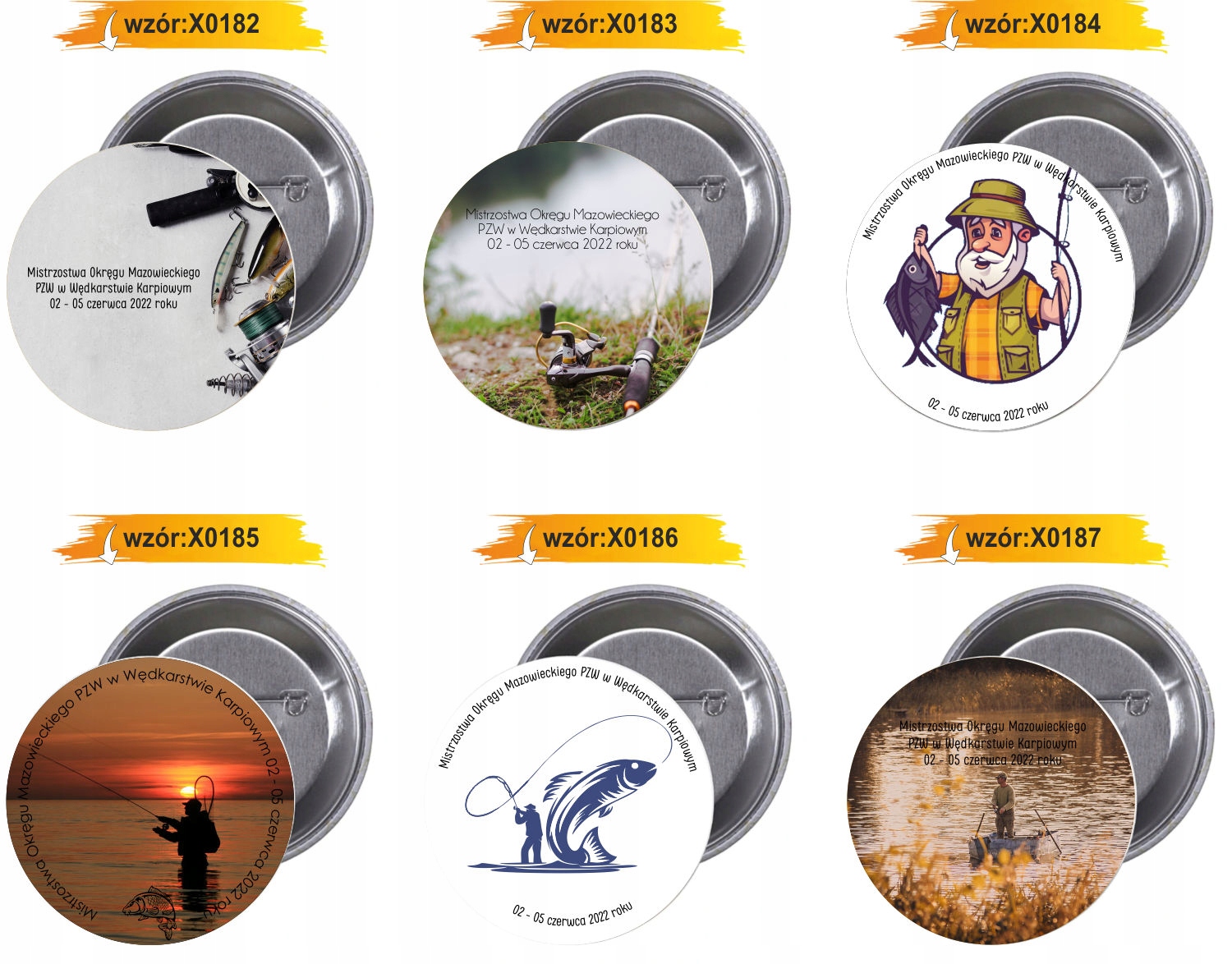 Przypinki buttony HIT TANIO ZAWODY RYBACKIE