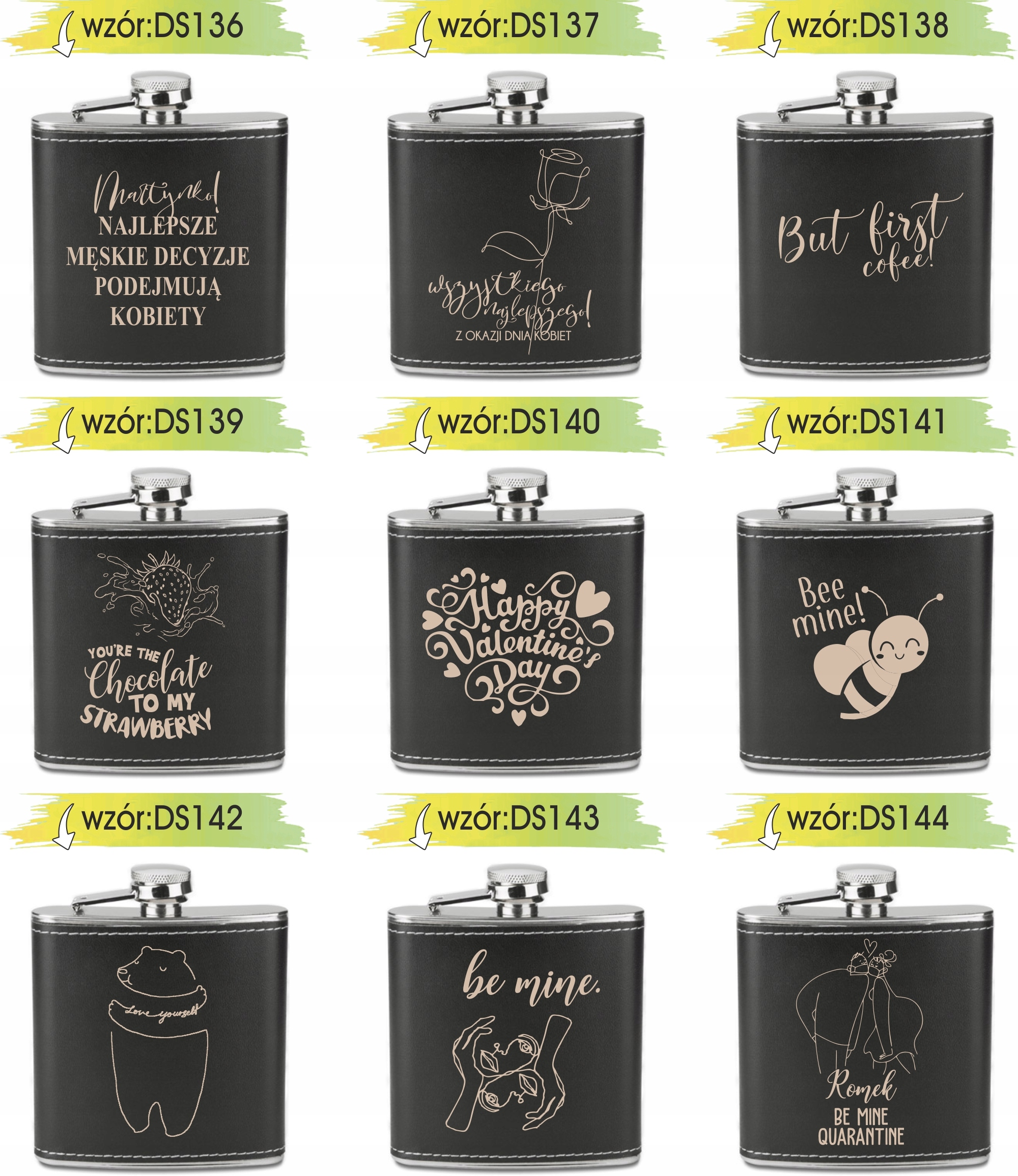 GRAWEROWANA Piersiówka 180 ml personalizowany prezent na dzień dziadka