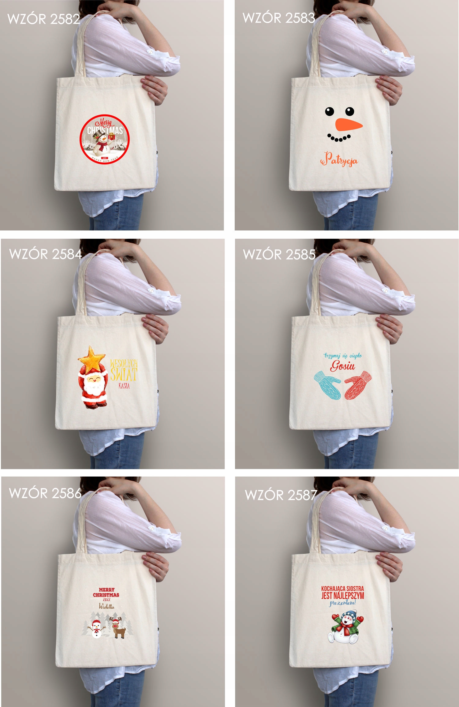 Eko Torba z imieniem PREZENT ŚWIĄTECZNY MIKOŁAJ