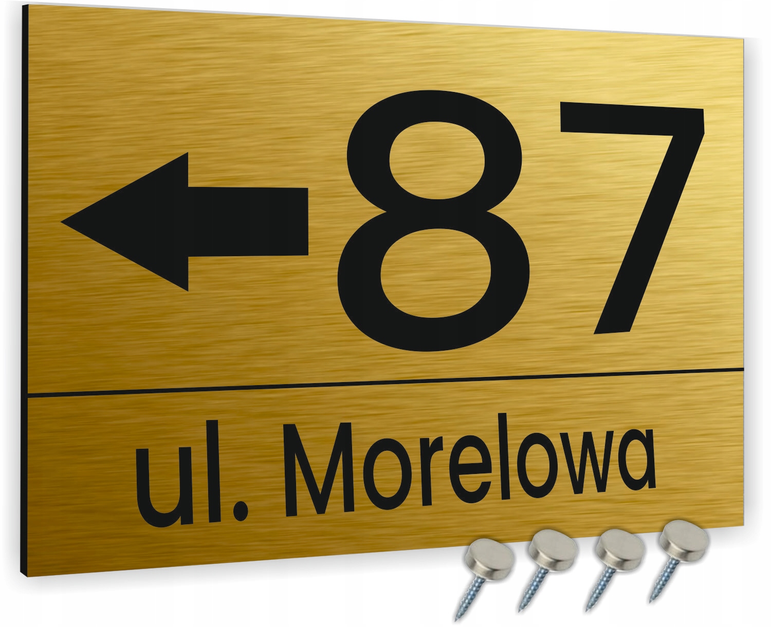 Tabliczka ADRESOWA Z TWOIM ADRESEM STRZAŁKA NUMER