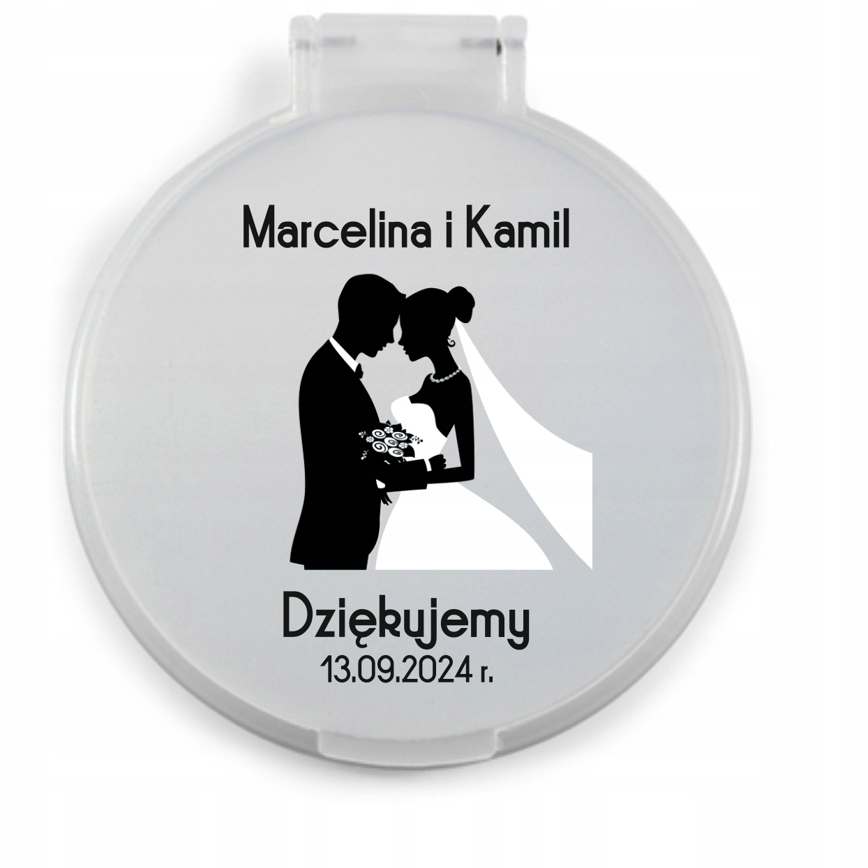 LUSTERKO podziękowania dla gości na ŚLUB WESELE nadruk UV wasze imiona