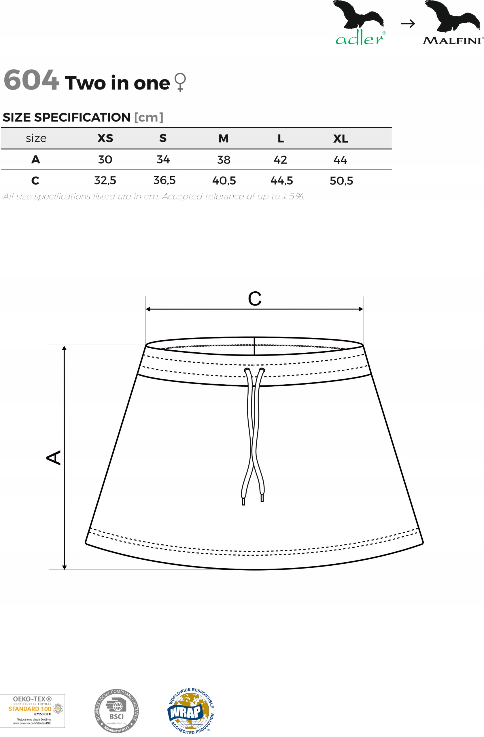 SPÓDNICA DAMSKA FIRMOWY Z NADRUKIEM HAFTEM LOGO 5 SZT