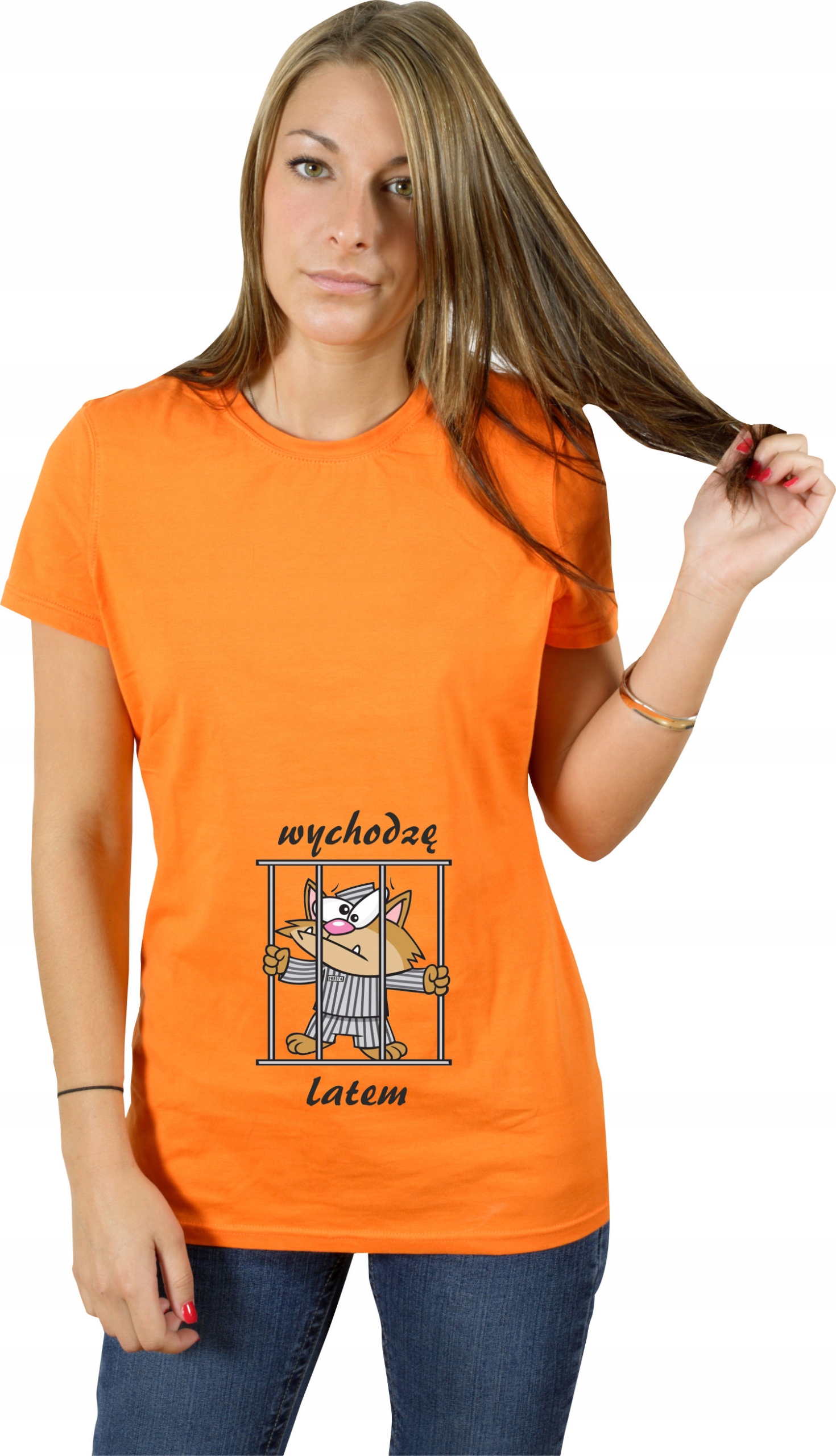 Koszulka z nadrukiem napis WYCHODZĘ LATEM DZIECKO