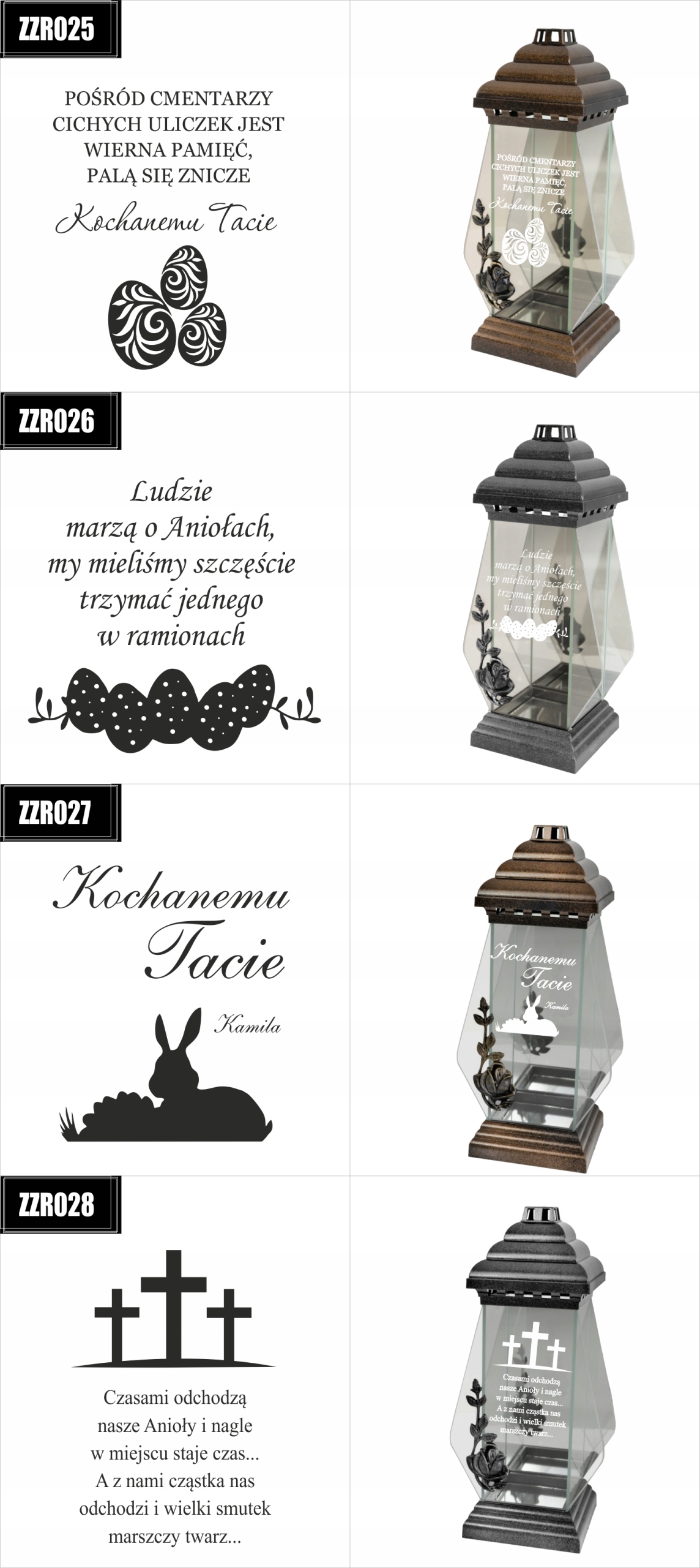 ZNICZ kapliczka z dedykacją GRAWEREM dla Babci