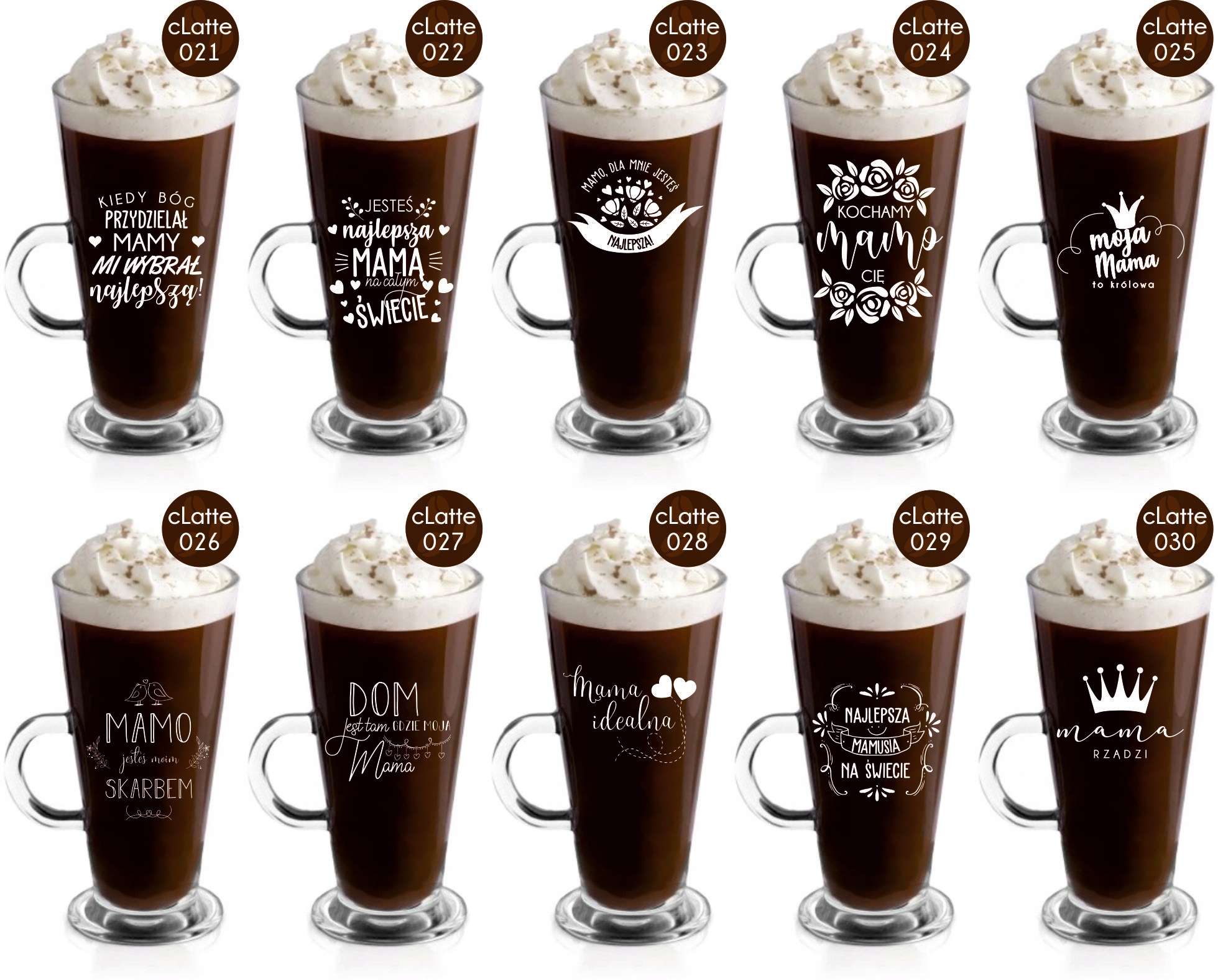 Szklanka latte z grawerem PREZENT dla faceta męża