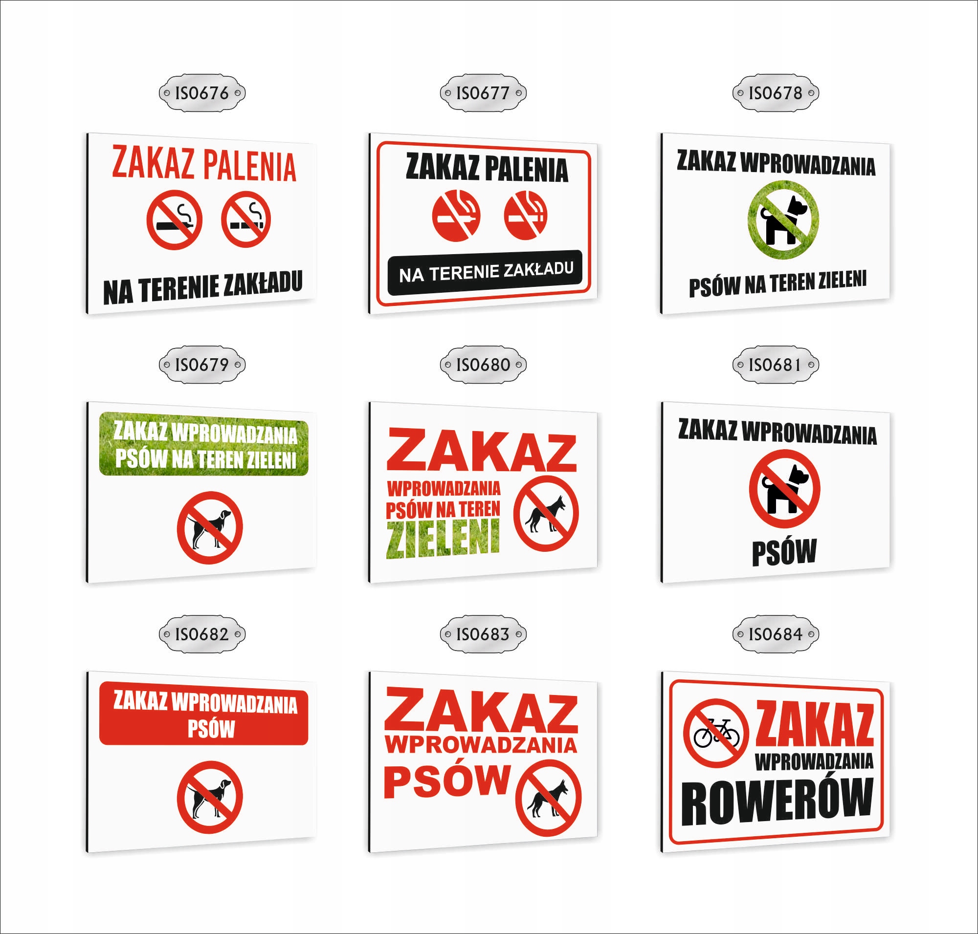 Tabliczka znak informacyjny DIBOND 40x30 ZAKAZ PALENIA nadruk UV