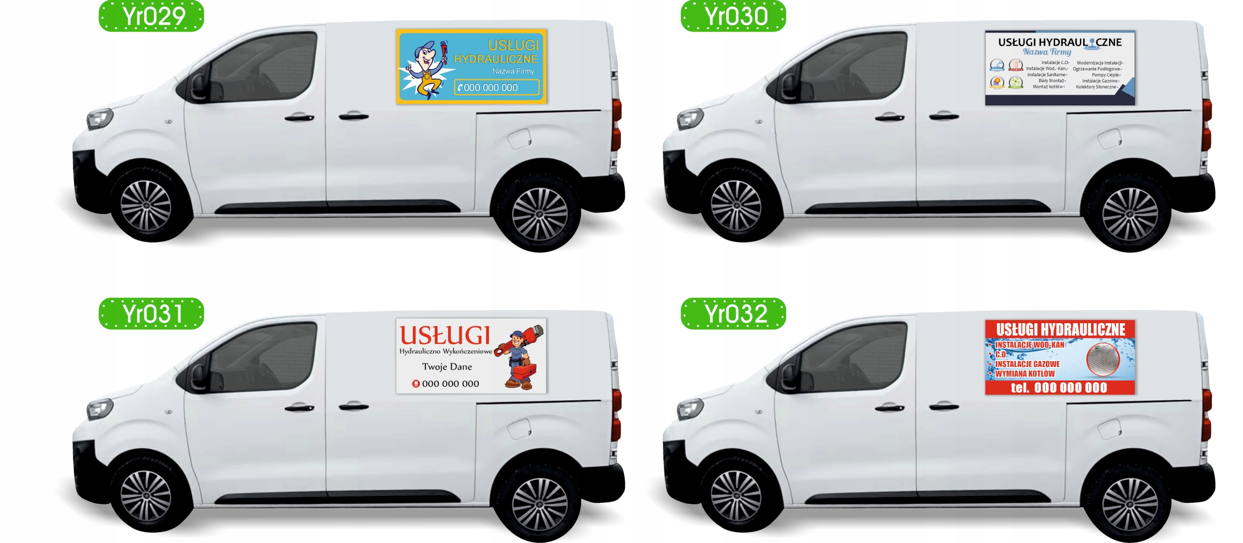 Reklama Naklejka na samochód INSTALACJE ELEKTRYCZNE dużo wzorów