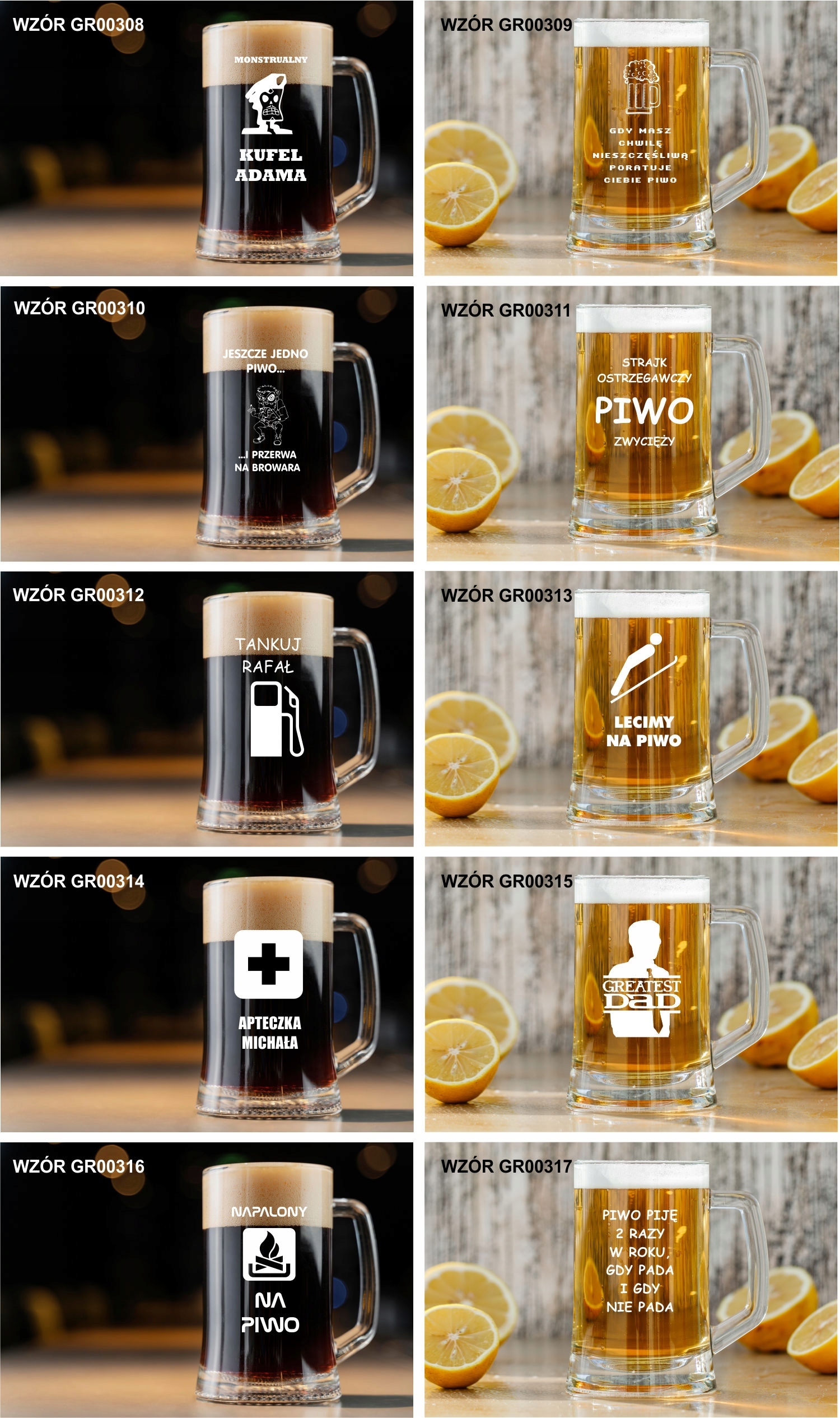 Kufel do Piwa GRAWEROWANY prezent dla DZIADKA HIT!