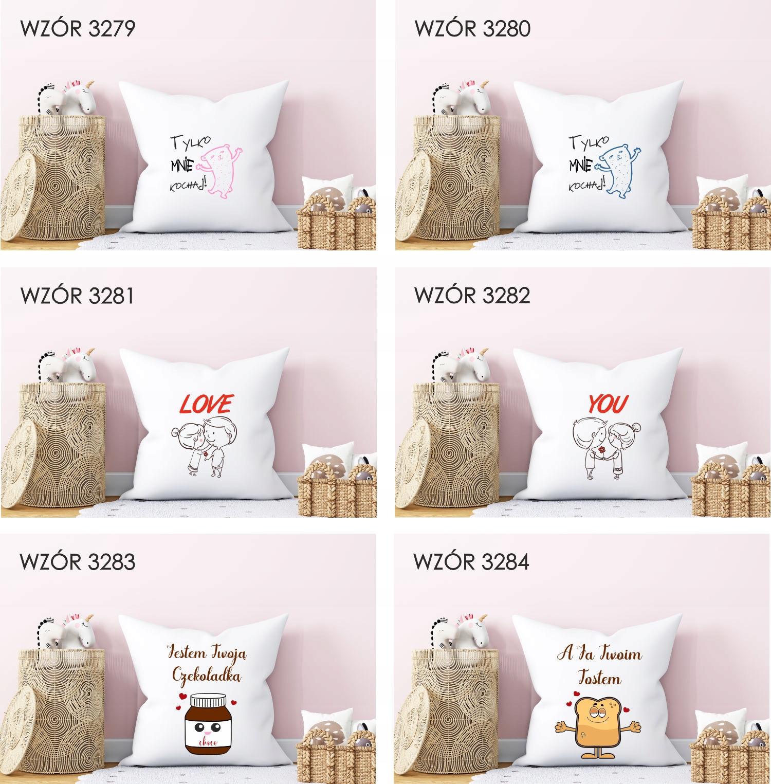 Poduszka z nadrukiem PREZENT na WALENTYNKI LOVE