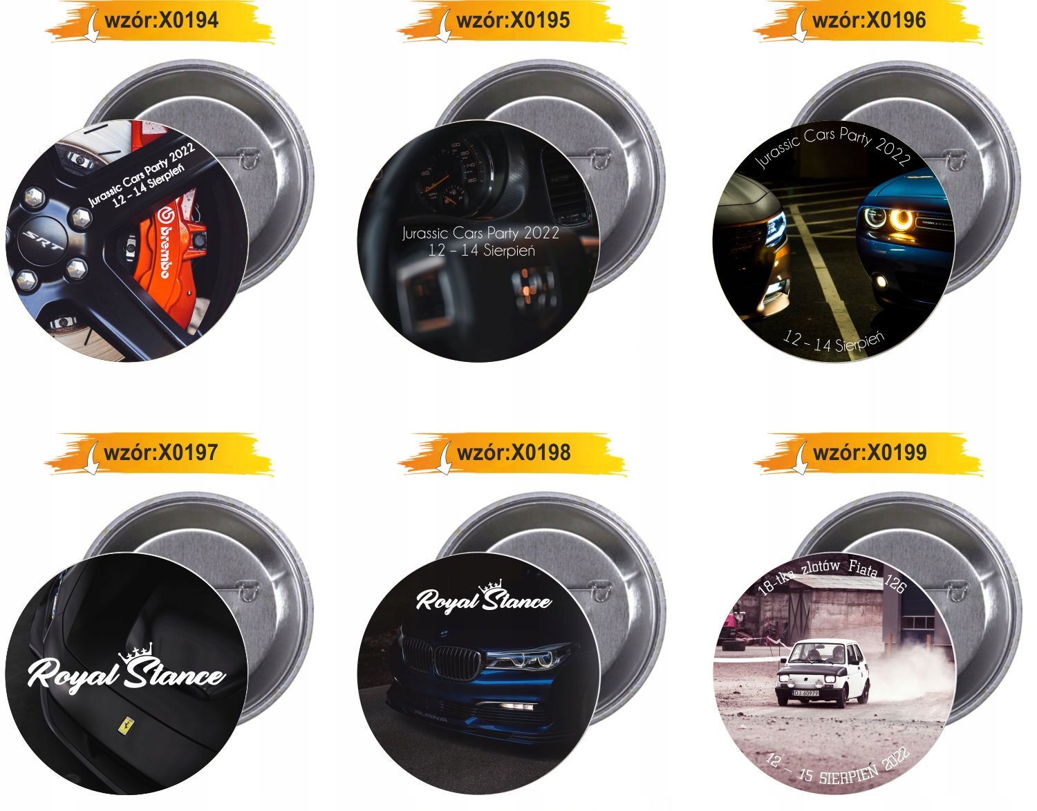 Przypinki buttony ROYAL STANCE SUPER JAKOŚĆ