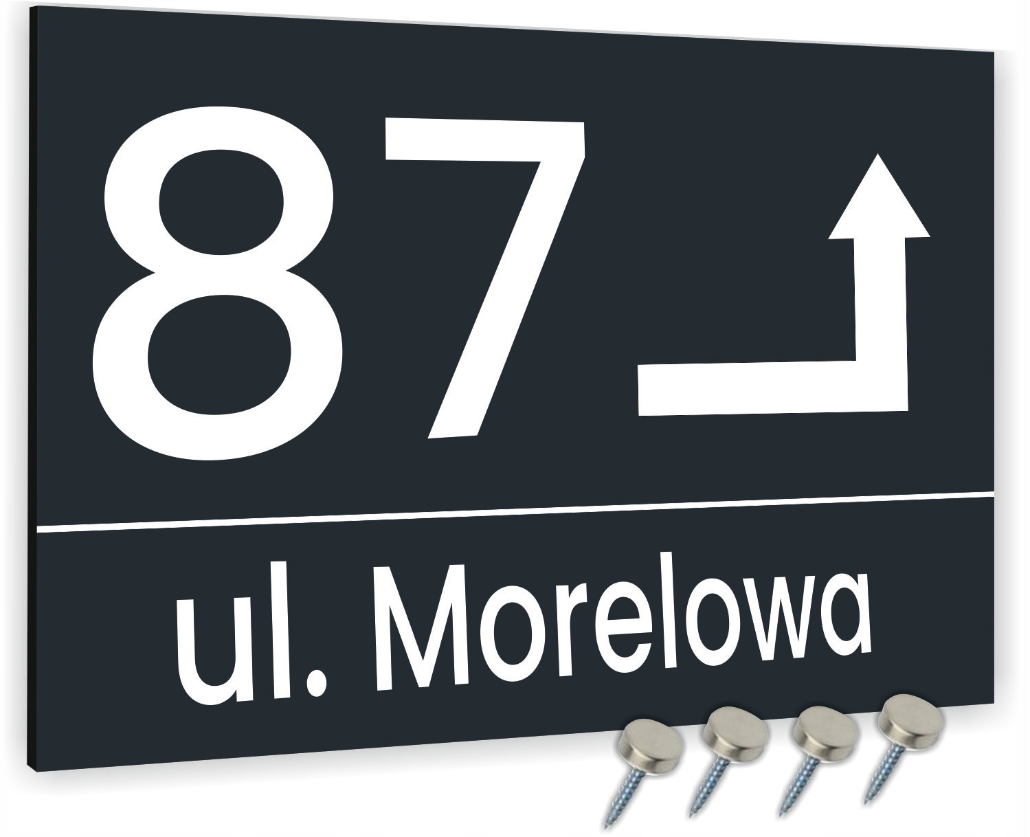 Tabliczka ADRESOWA Z TWOIM ADRESEM STRZAŁKA NUMER