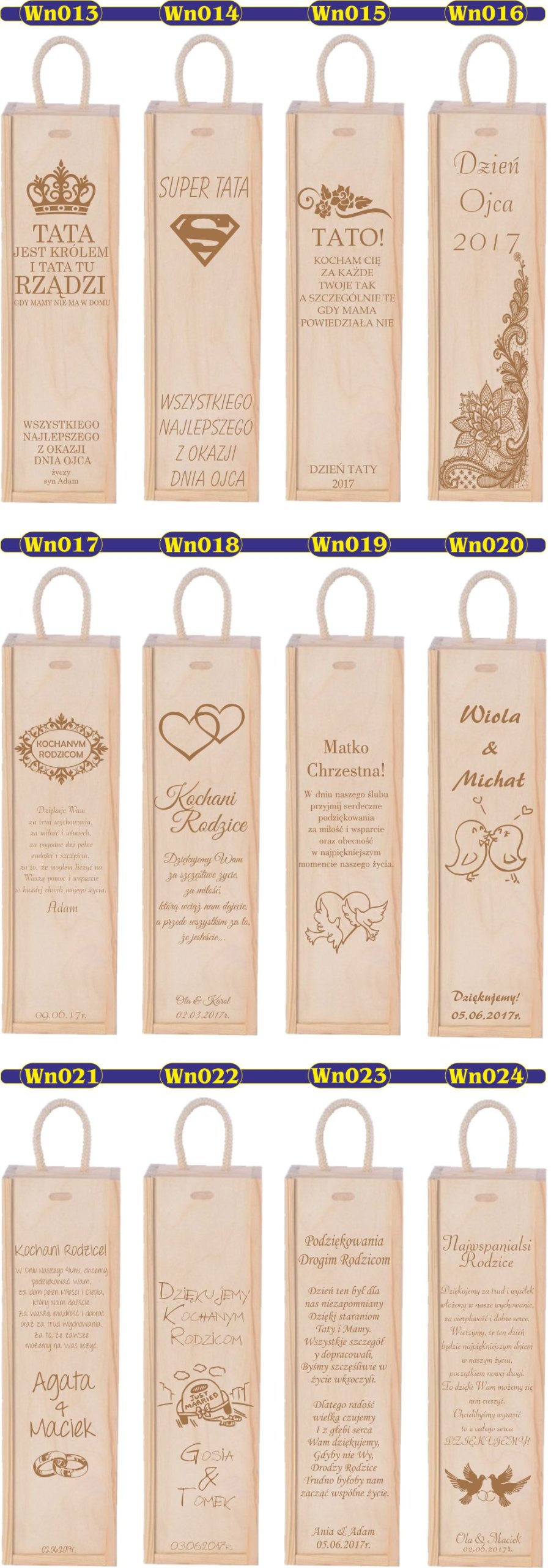 SKRZYNKA NA WINO prezent na urodziny 20 30 40 50