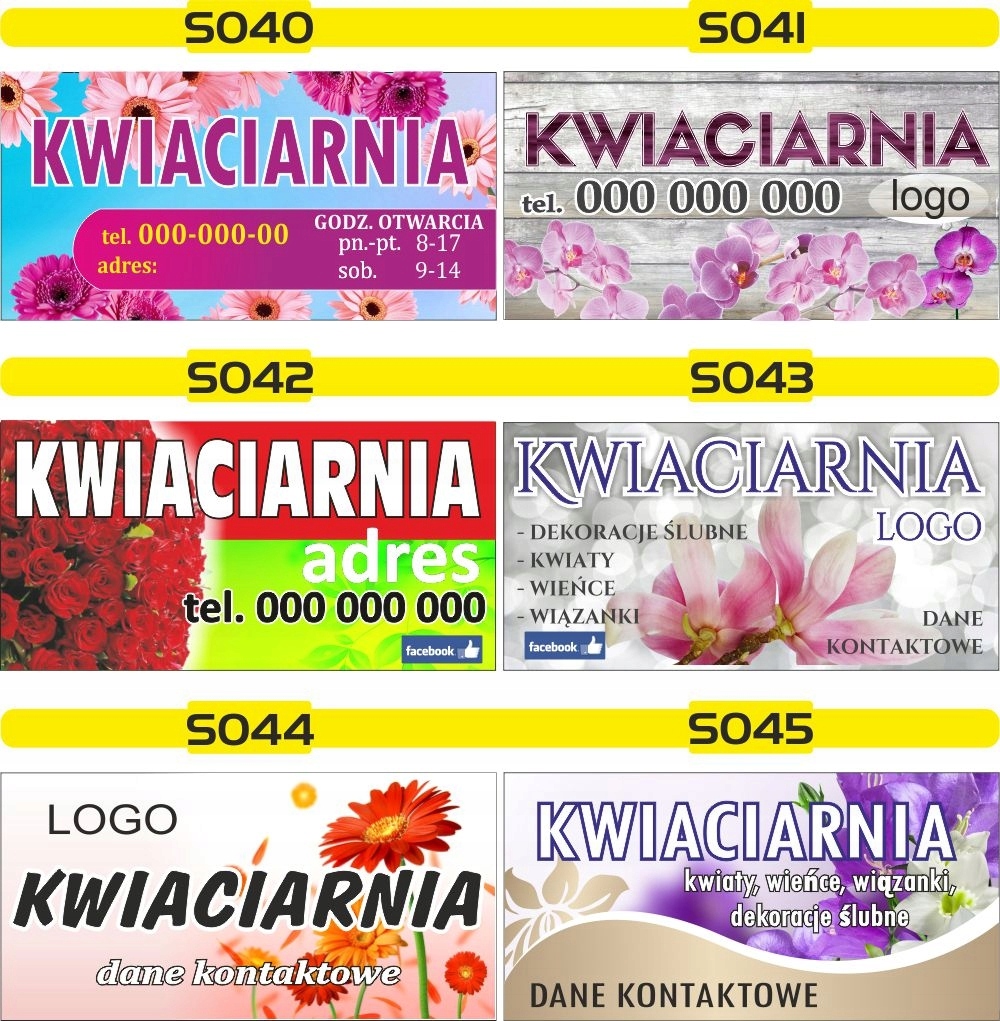 Reklama Naklejka na samochód KWIACIARNIA KWIATY