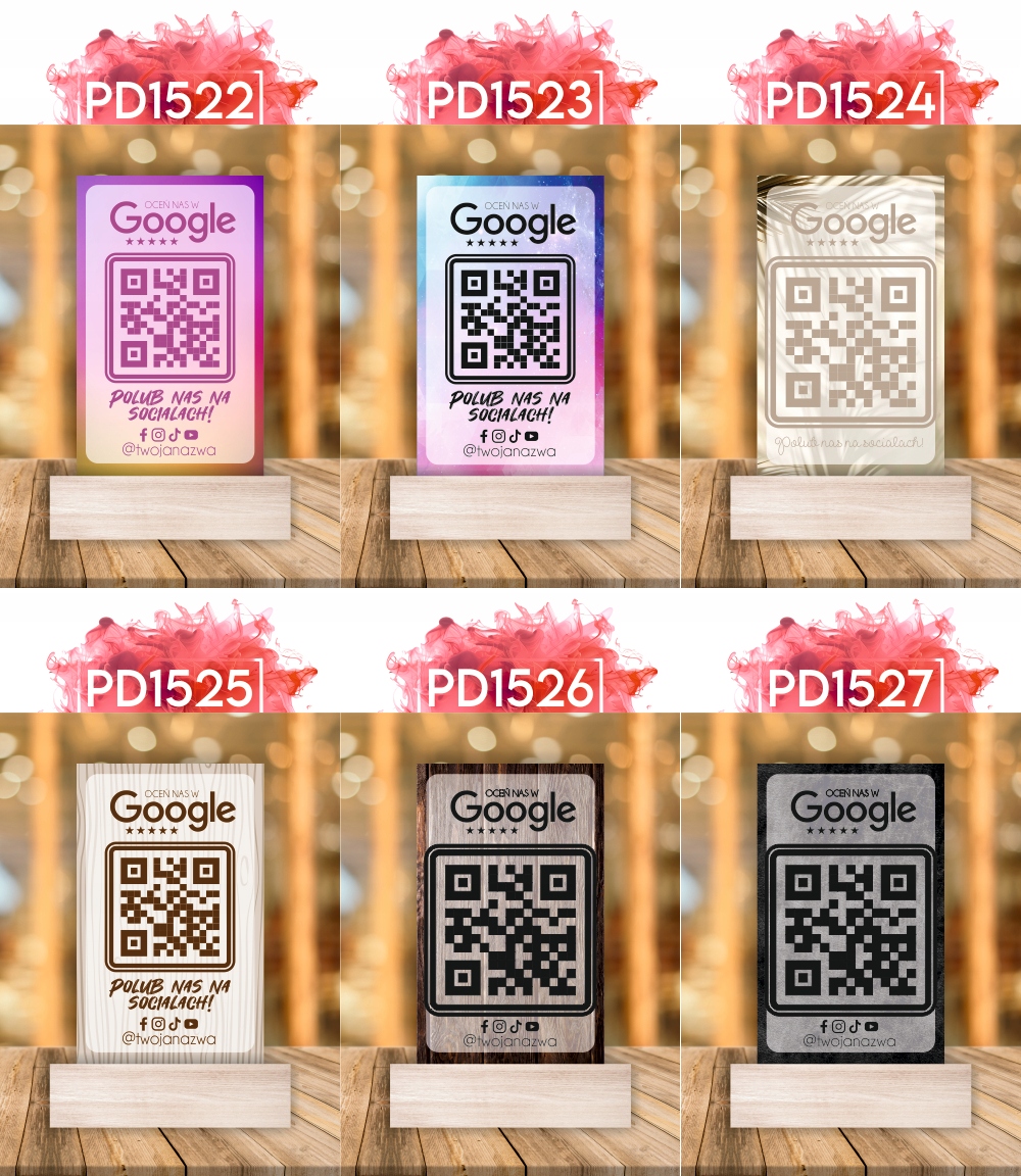 STATUETKA Z TABLICZKĄ z miejscem na kod QR I TWOJE LOGO nadruk UV