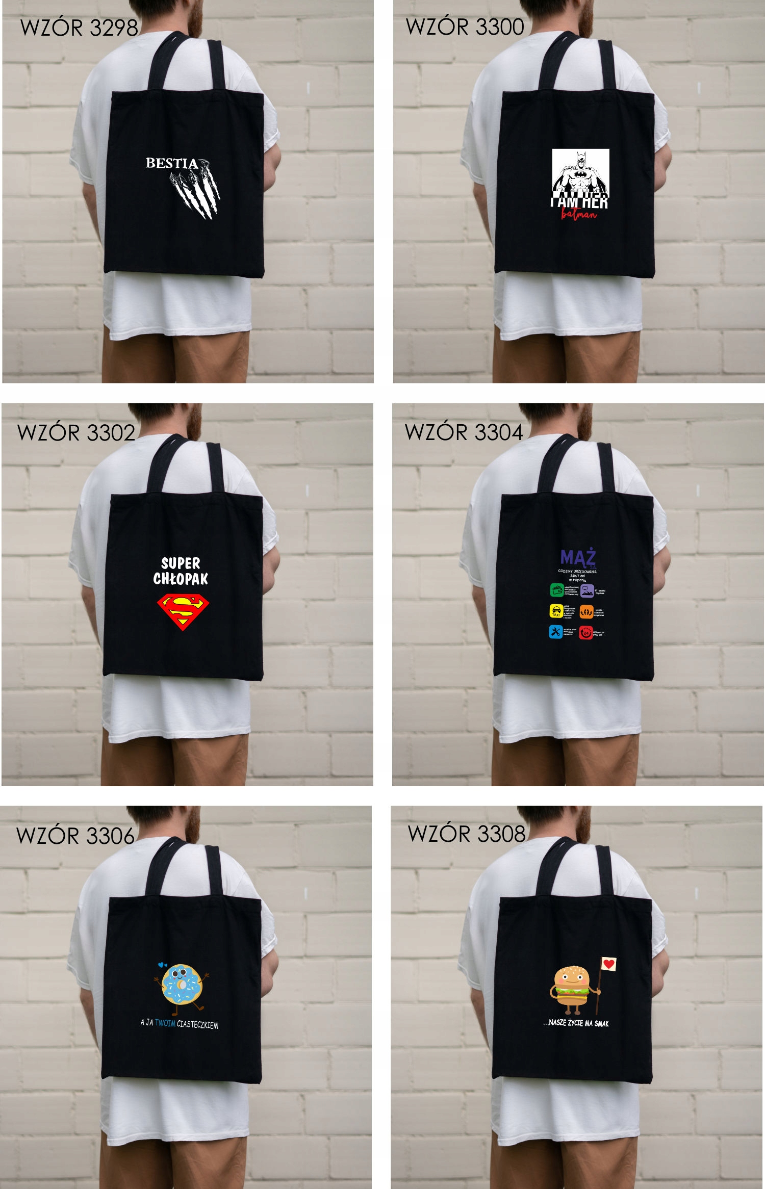 Eko Torba z nadrukiem PREZENT na WALENTYNKI LOVE