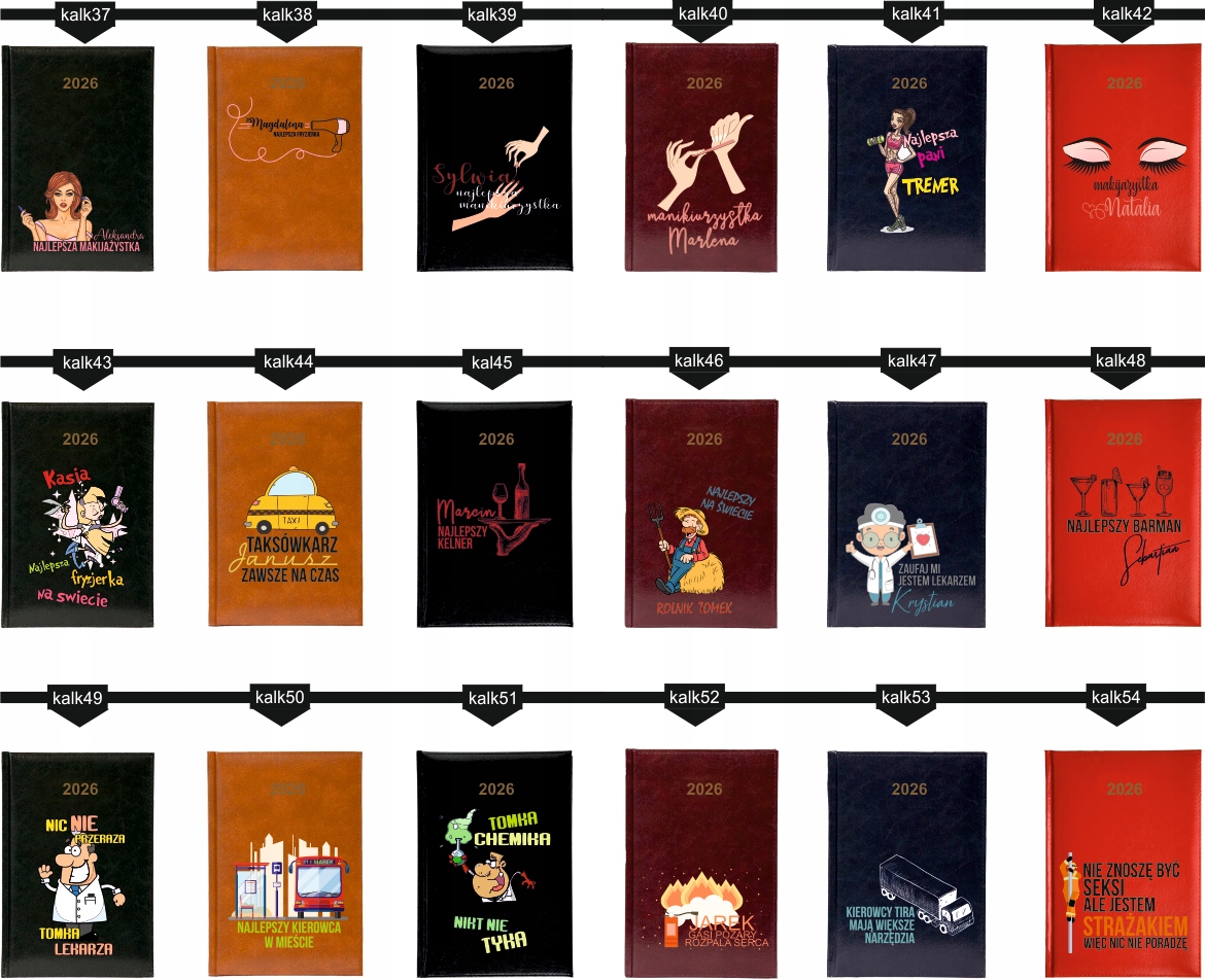 Kalendarz A5 2026 tygodniowy KSIĄŻKOWY PREZENT DLA LEKARZA Z IMIENIEM