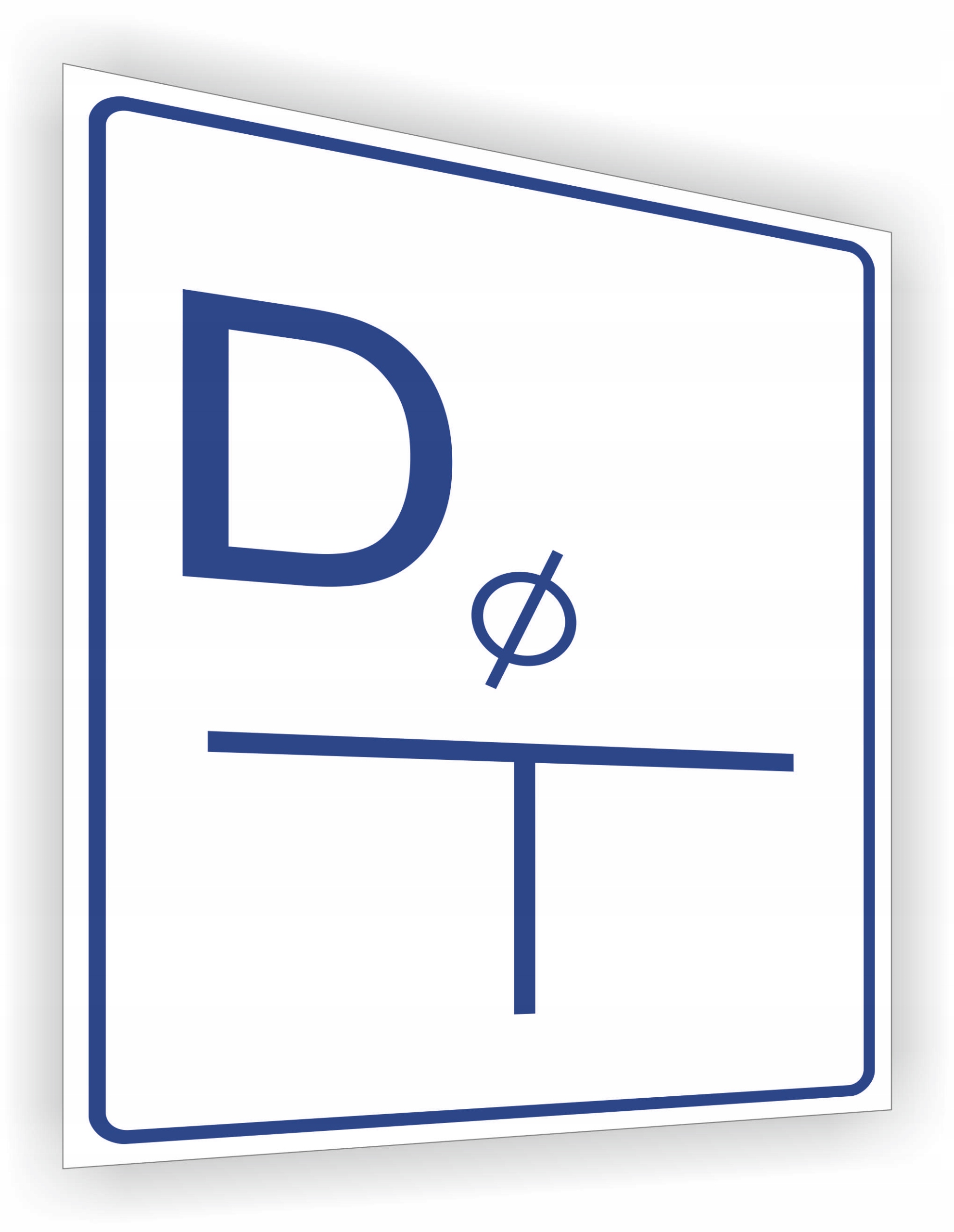 Tablica orientacyjna dla zasuwy na połączeniu znak nadruk 20x15 cm
