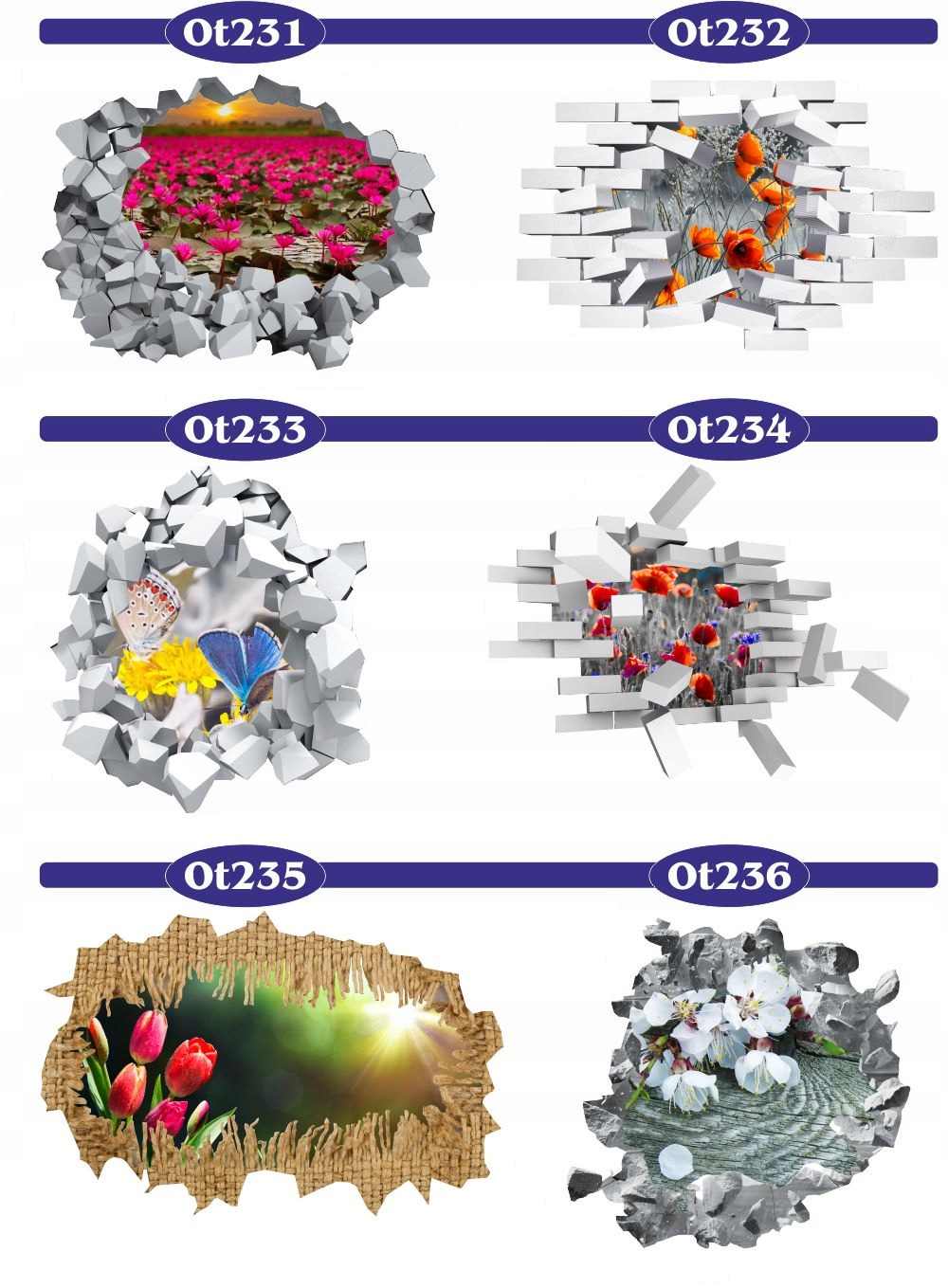 Naklejka samoprzylepna 3D efekt wschód słońca łąka