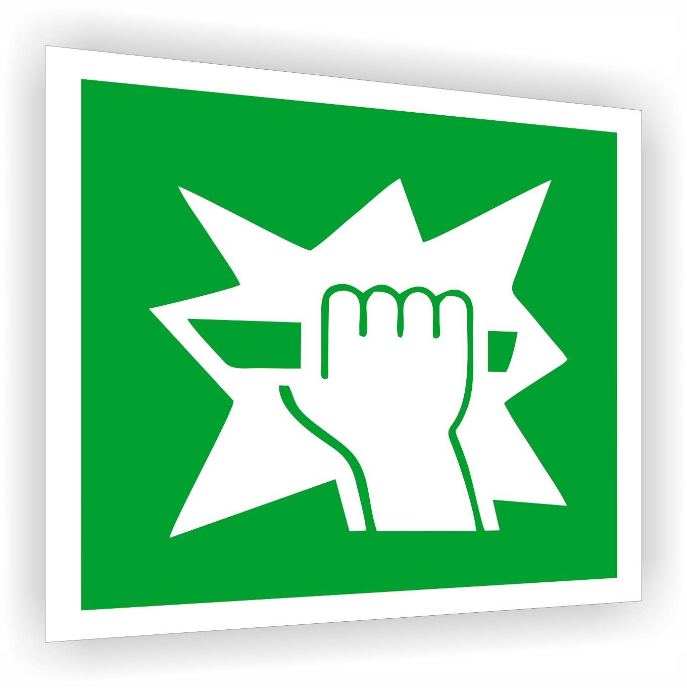 Tabliczka ewakuacyjna z nadrukiem 10x10 cm Stłuc aby uzyskać dostęp