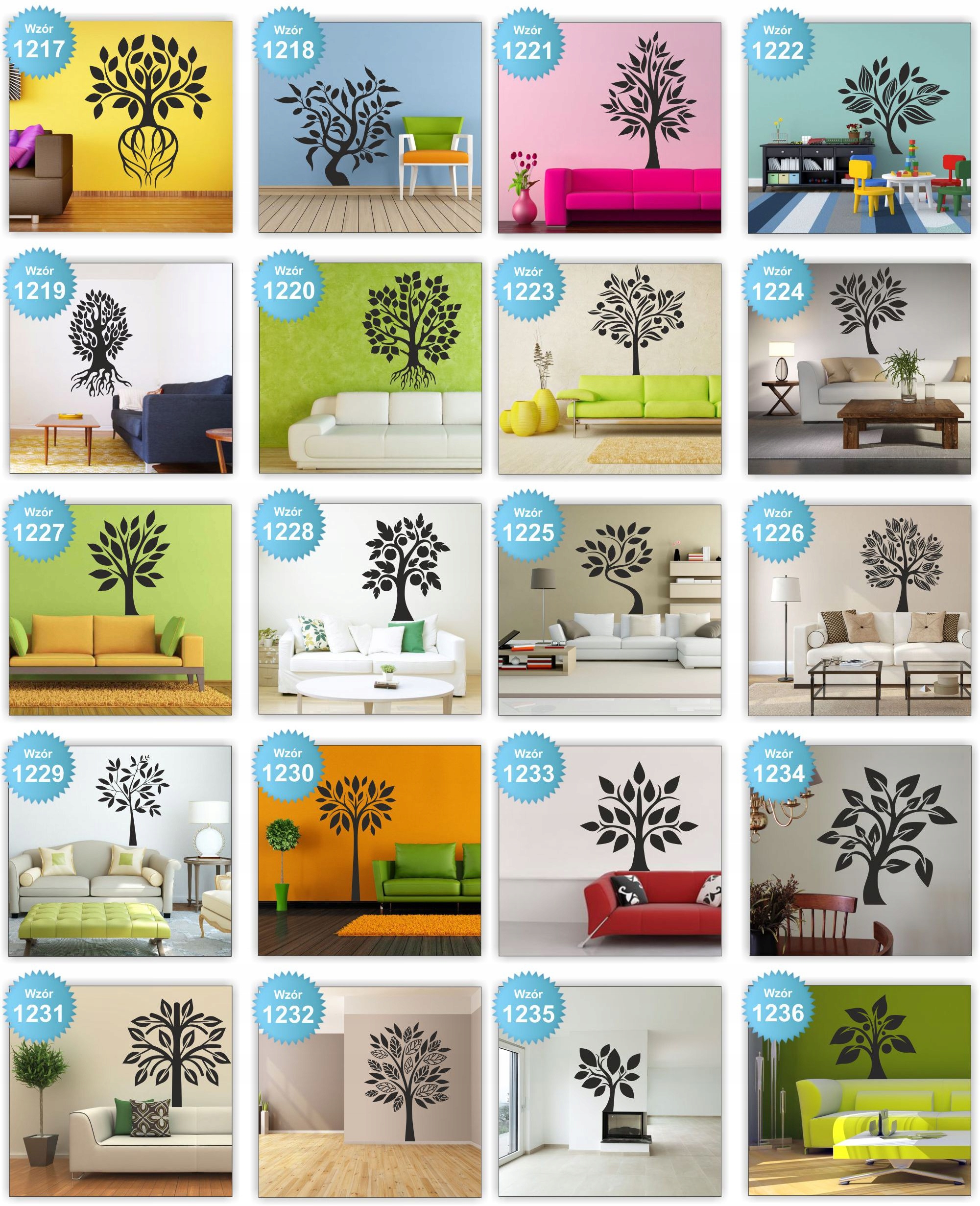 NAKLEJKI na ścianę ścienne DRZEWO drzewa 160cm