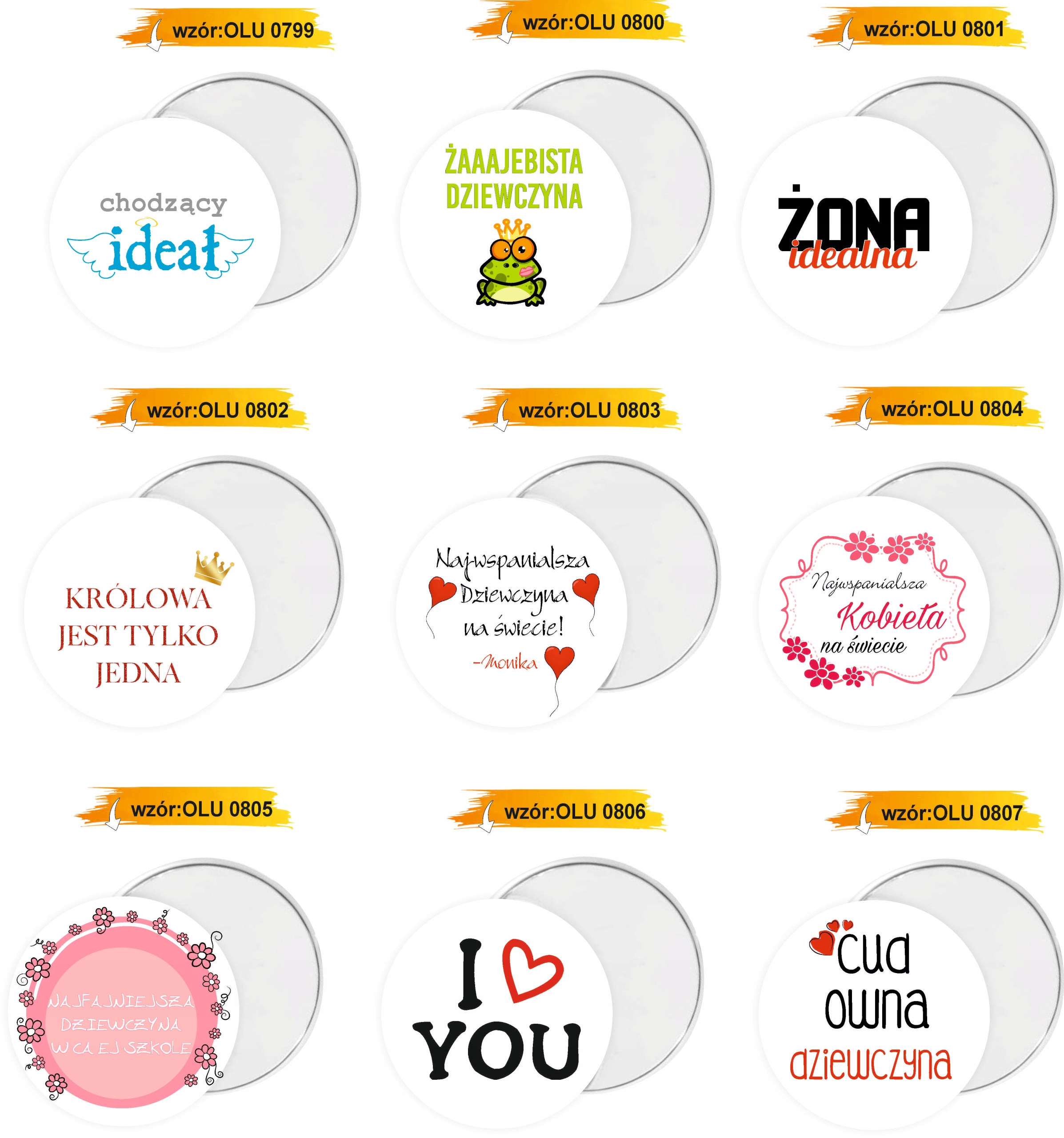 LUSTERECZKO LUSTERKO prezent dla DZIEWCZYNY DUŻO WZORÓW PERSONALIZOWANE