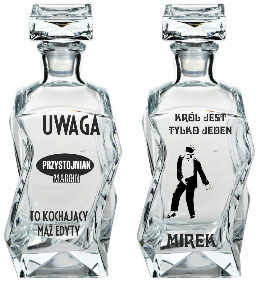 KARAFKA Z DOWOLNYM GRAWEREM PREZENT IMIENINY