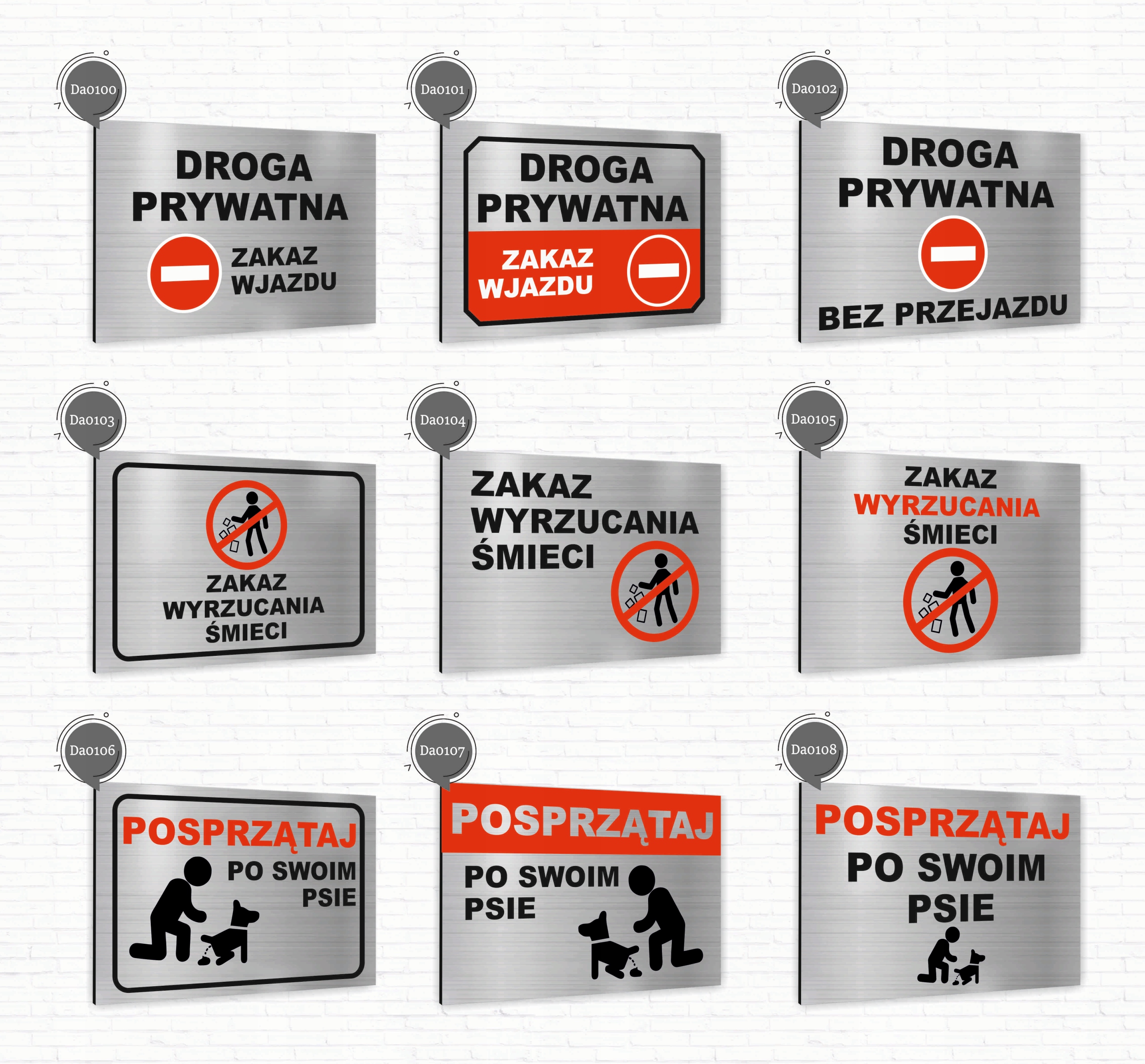 Tabliczka znak informacyjny 20x15 PARKING Nierdzewna SREBRNA Nadruk UV