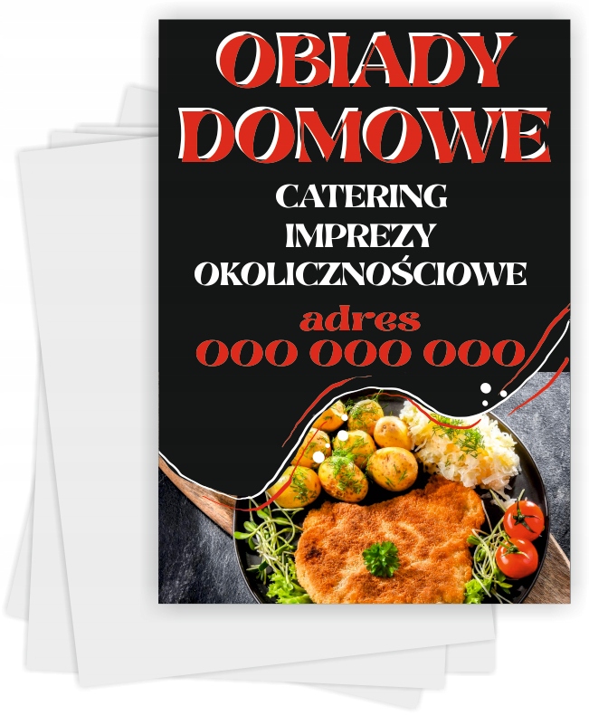 Ulotki A5 reklamowe firmowe 1000 szt dużo wzorów OBIADY DOMOWE