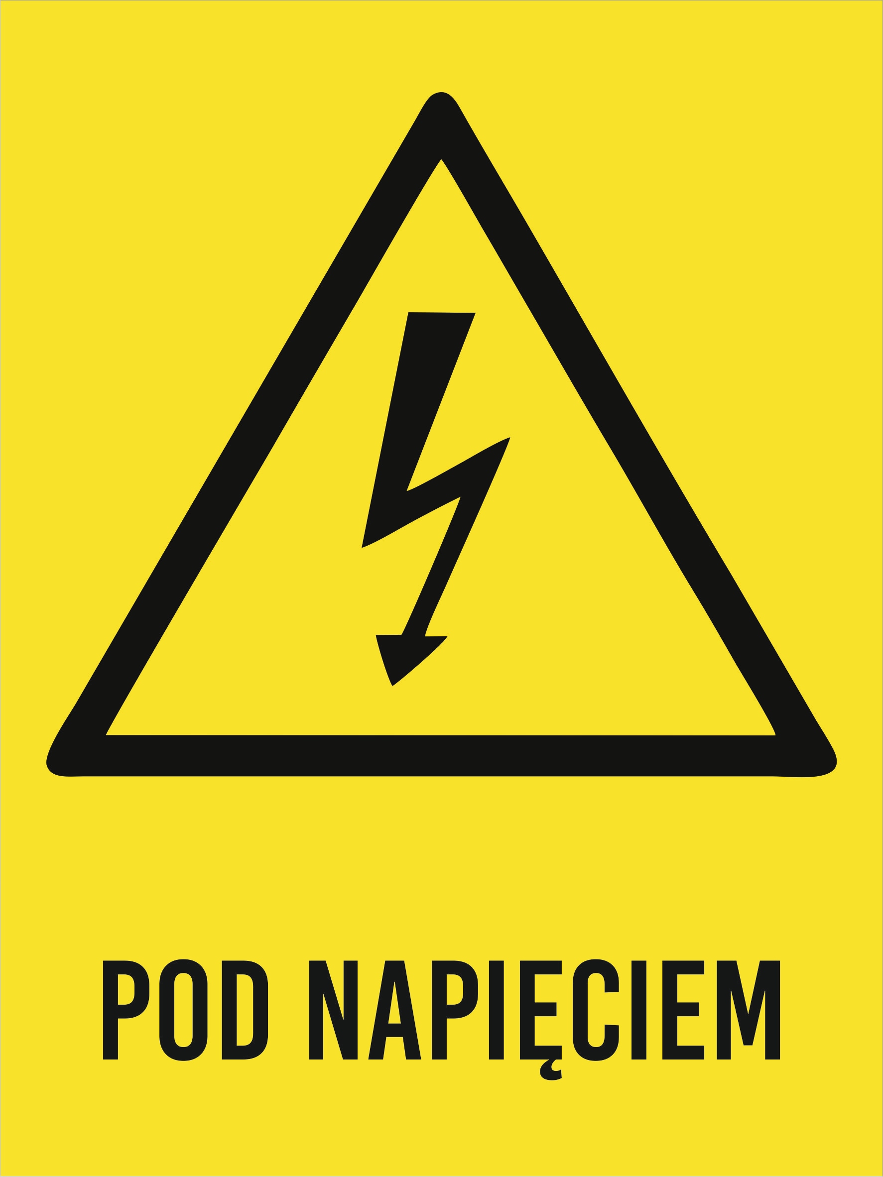 Tablica informacyjna pod napięciem grawer piktogram 20x15 cm dużo wzorów