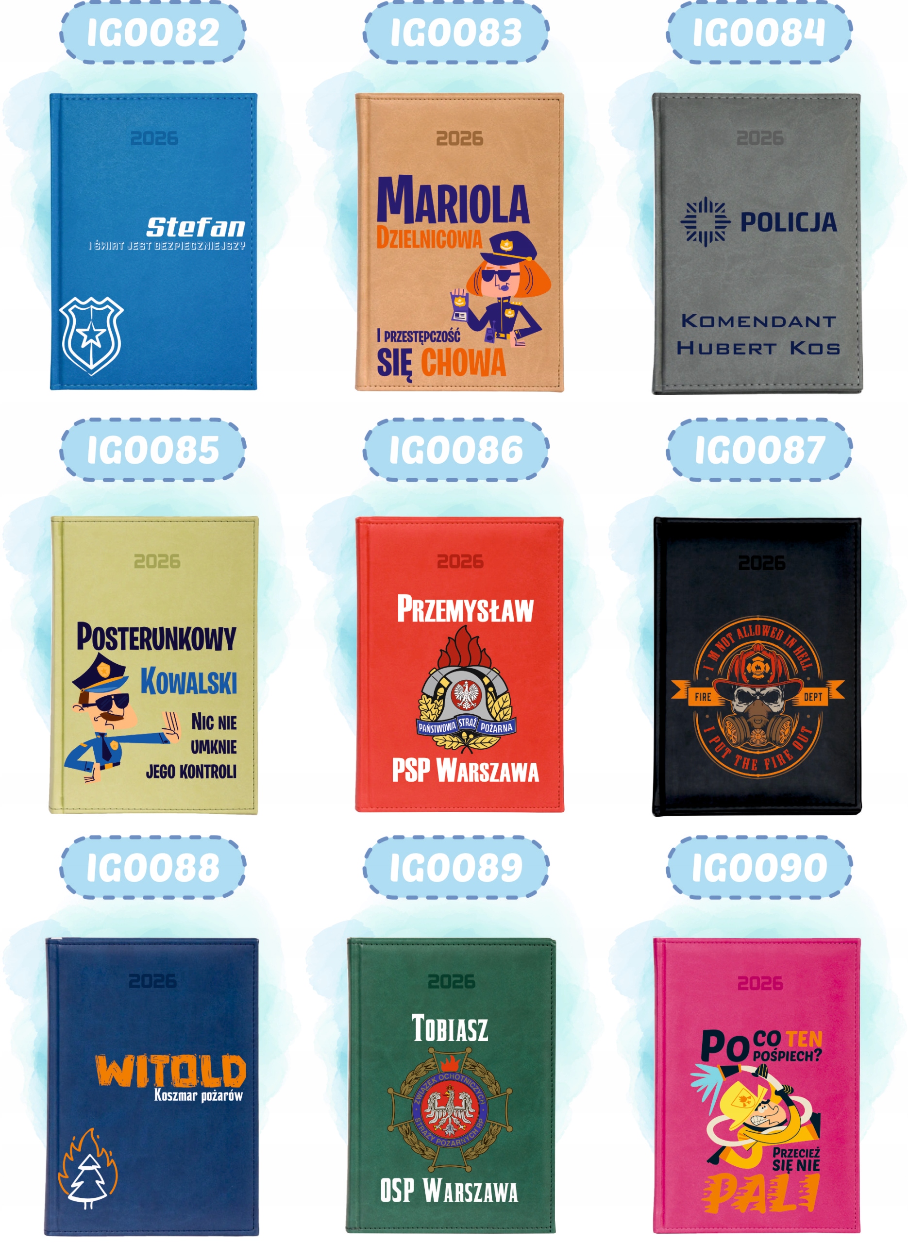 Stylowy kalendarz PLANER STRAŻAKA A5 2026 TYGODNIOWY terminarz PREZENT