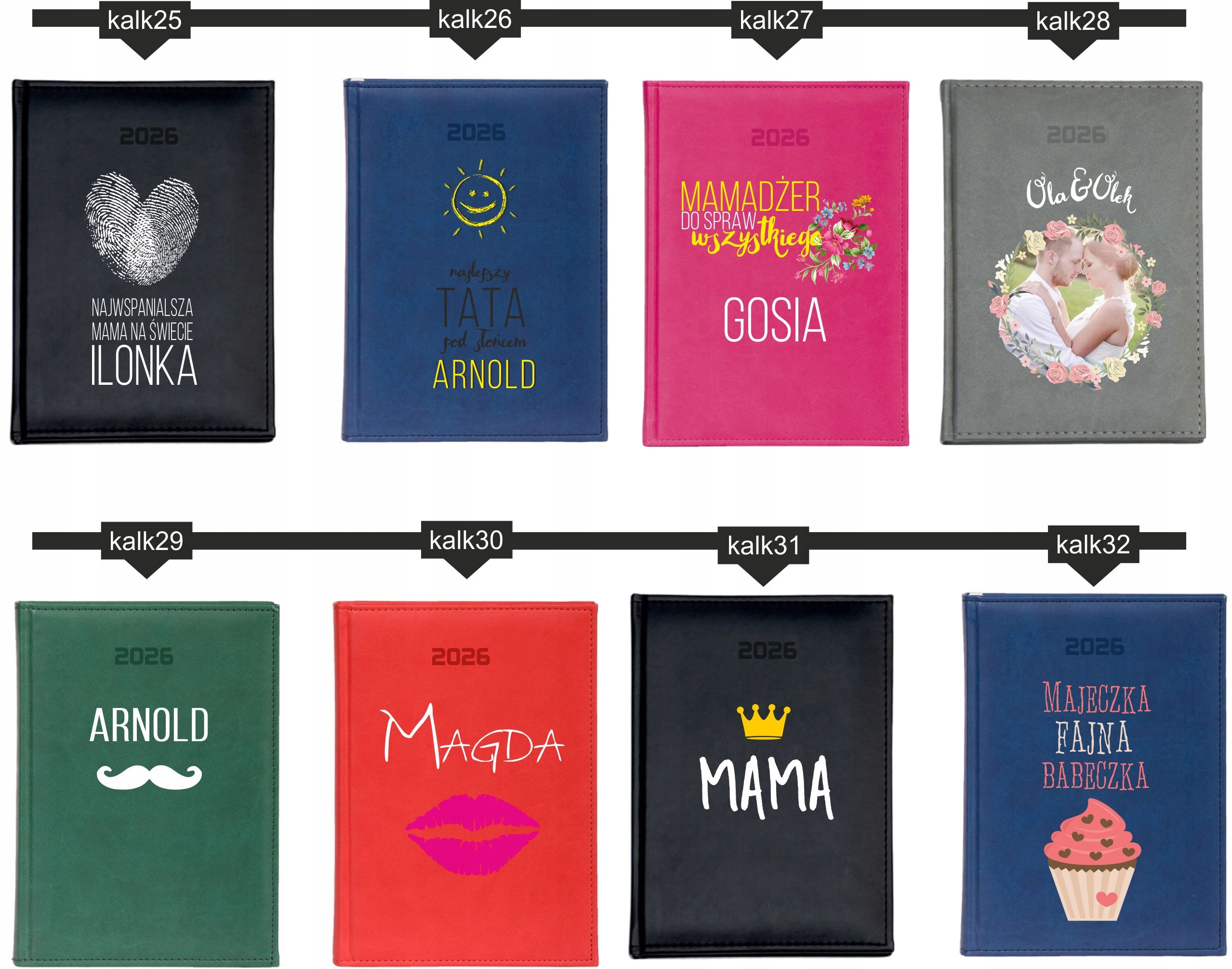 DUŻY KALENDARZ A4 2026 DZIENNY terminarz nadruk UV PREZENT DLA ELEKTRYKA