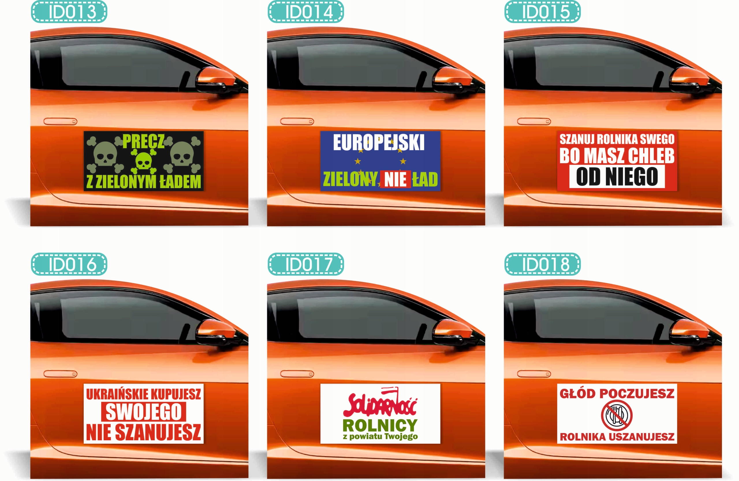 Magnes na samochód reklama 60x30 cm OKRĘGOWA STACJA KONTROLI POJAZDÓW