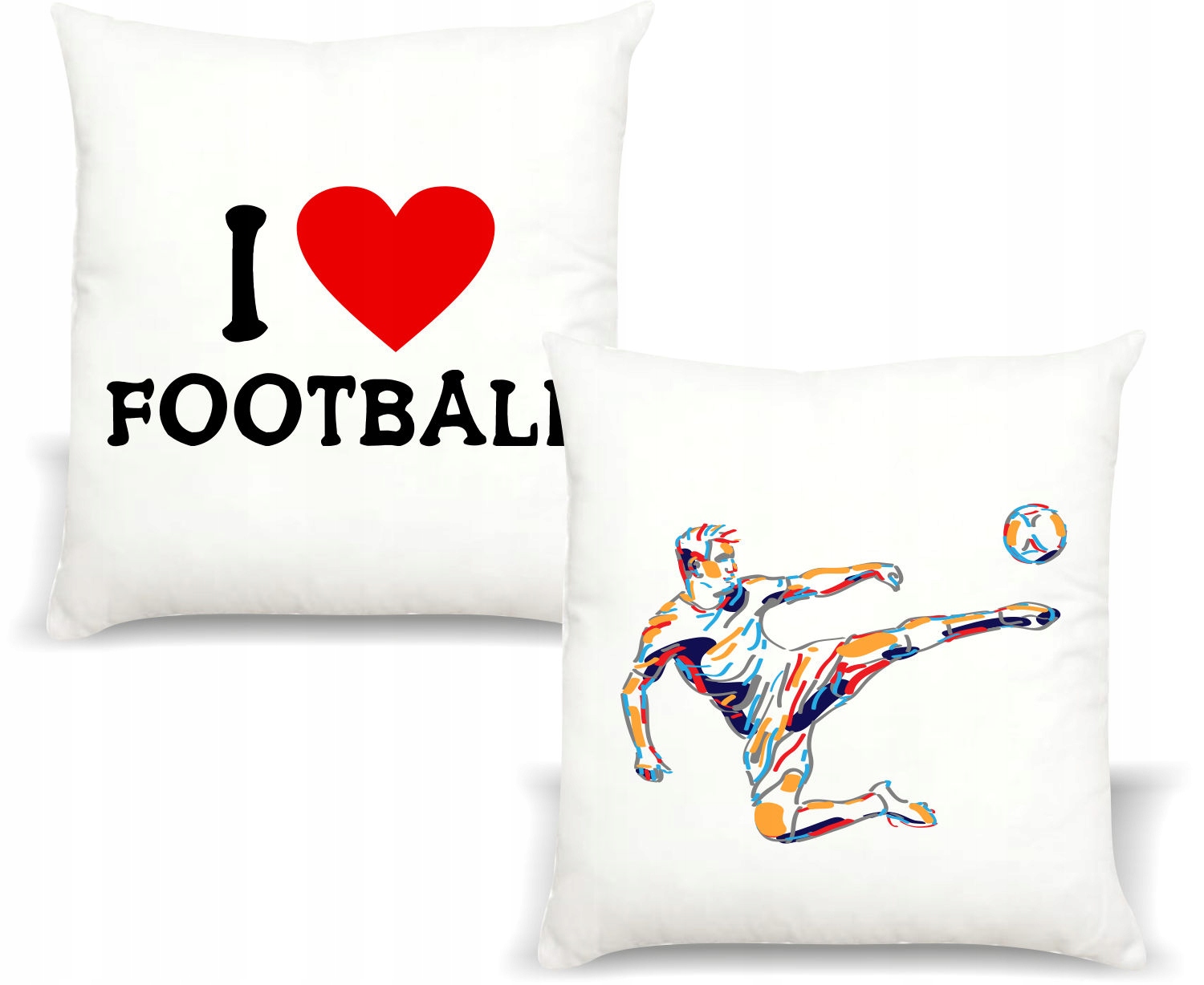 Poduszka z nadrukiem PREZENT SPORT I LOVE FOOTBALL