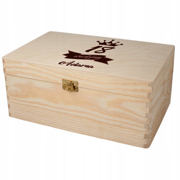 PUDEŁKO WSPOMNIEŃ prezent na URODZINY 18 osiemnastkę twój tekst grawer