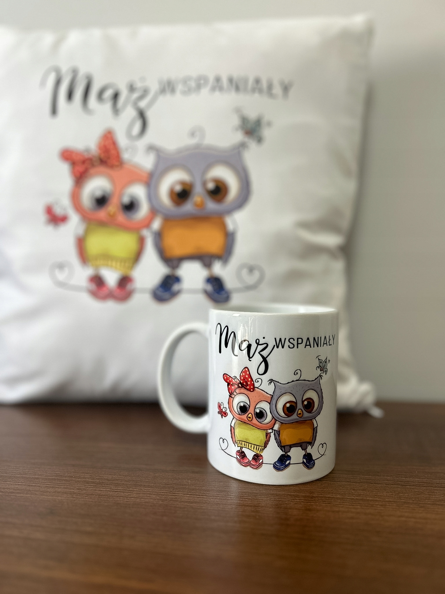 Zestaw PODUSZKA i KUBEK nadruk personalizowany PREZENT na dzień DZIADKA