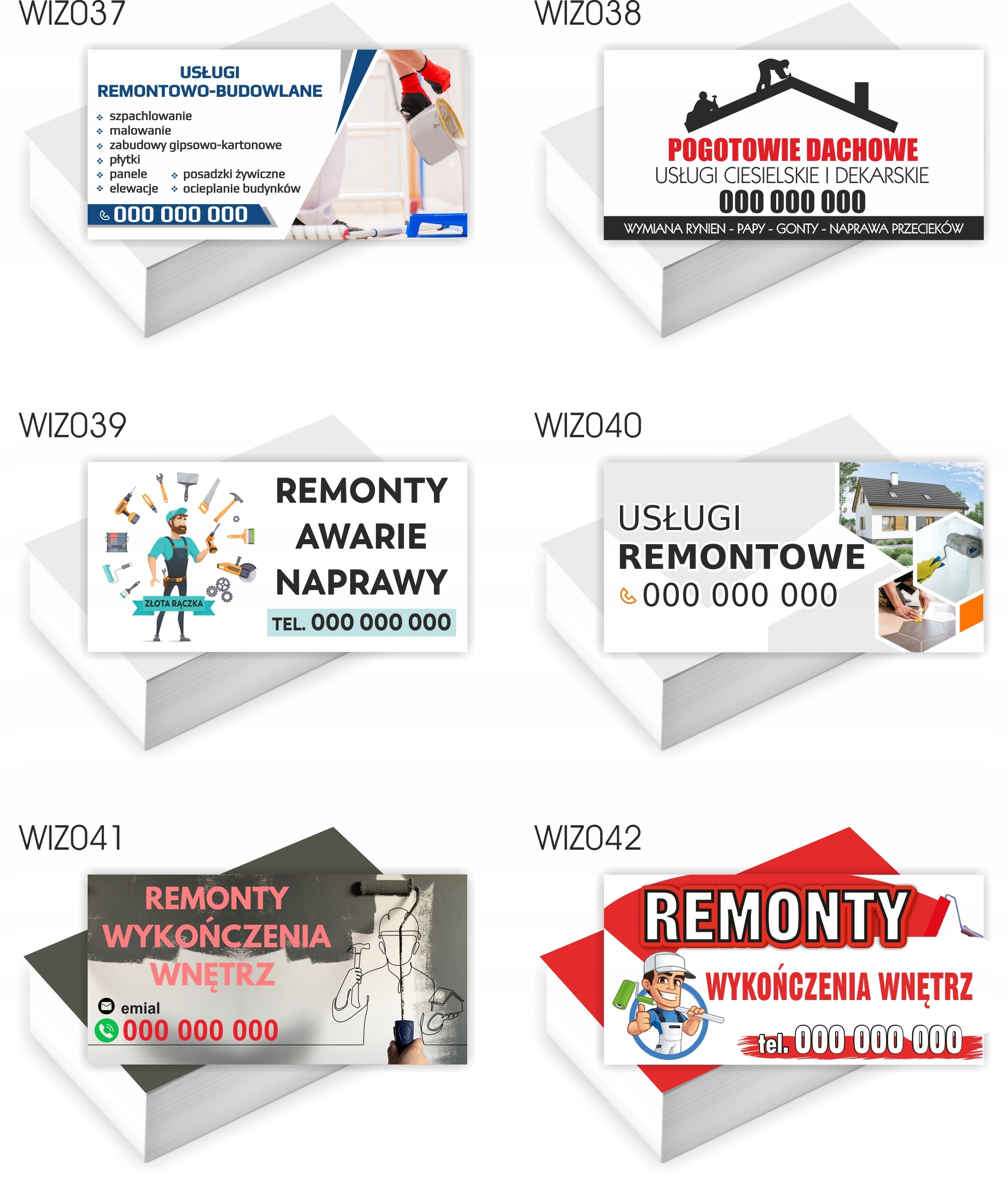 Wizytówki firmowe GOTOWY PROJEKT GRATIS 200 sztuk ANIMACJE DLA DZIECI