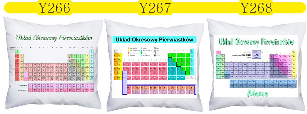 PODUSZKA chemika Tablica Mendelejewa PIERWIASTKI