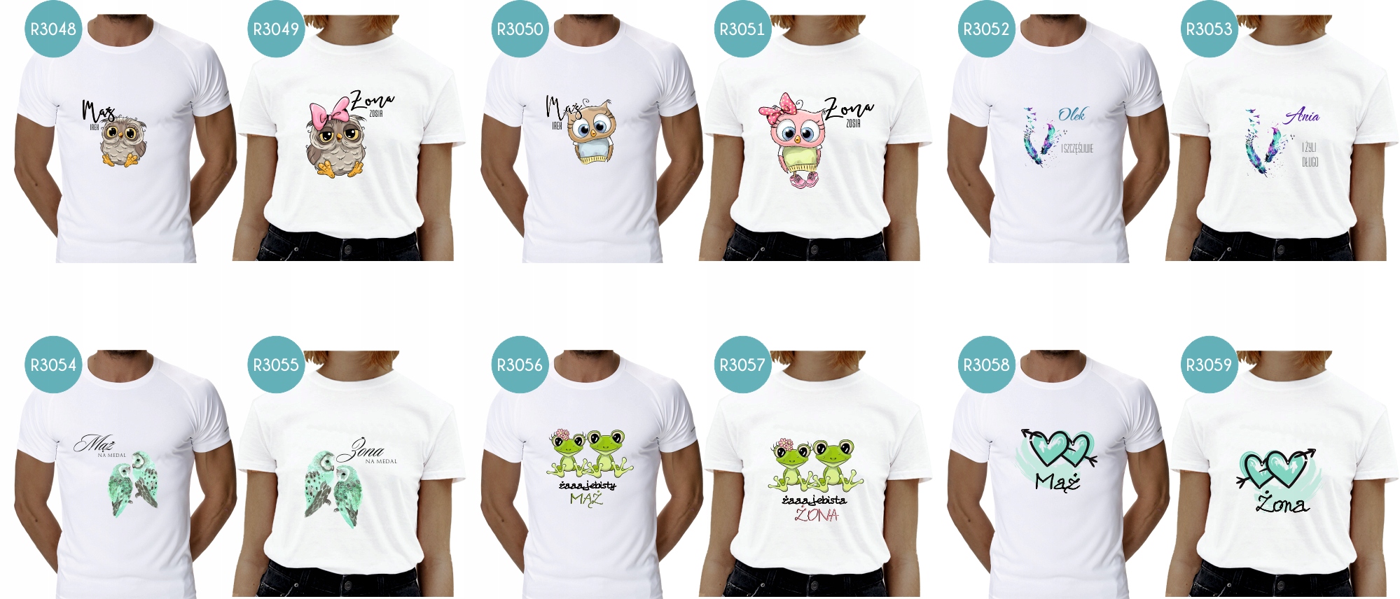 Koszulki dla PAR prezent dla zakochanych mąż żona