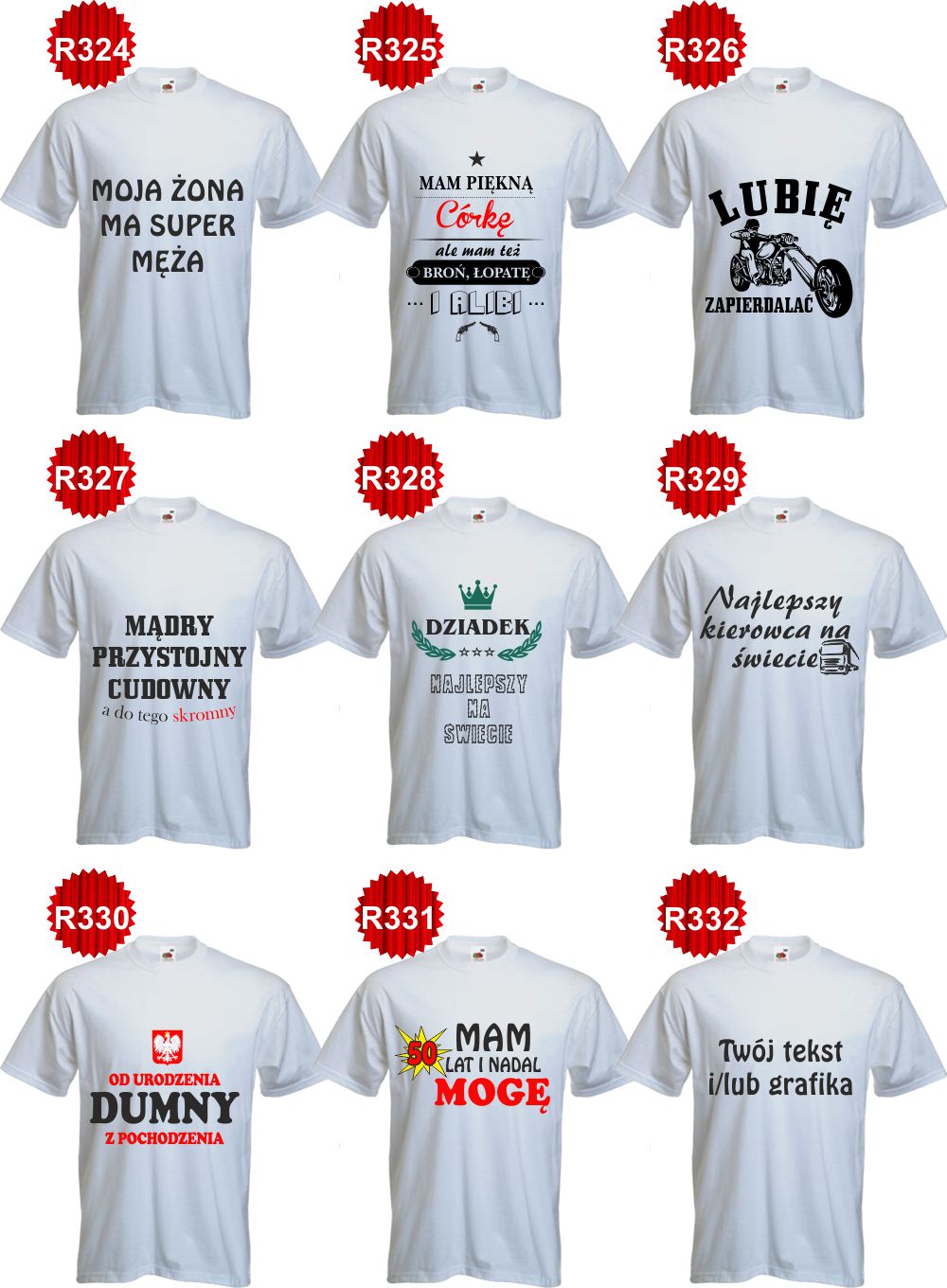 Koszulka T-SHIRT z napisem MAM PIĘKNĄ CÓRKĘ