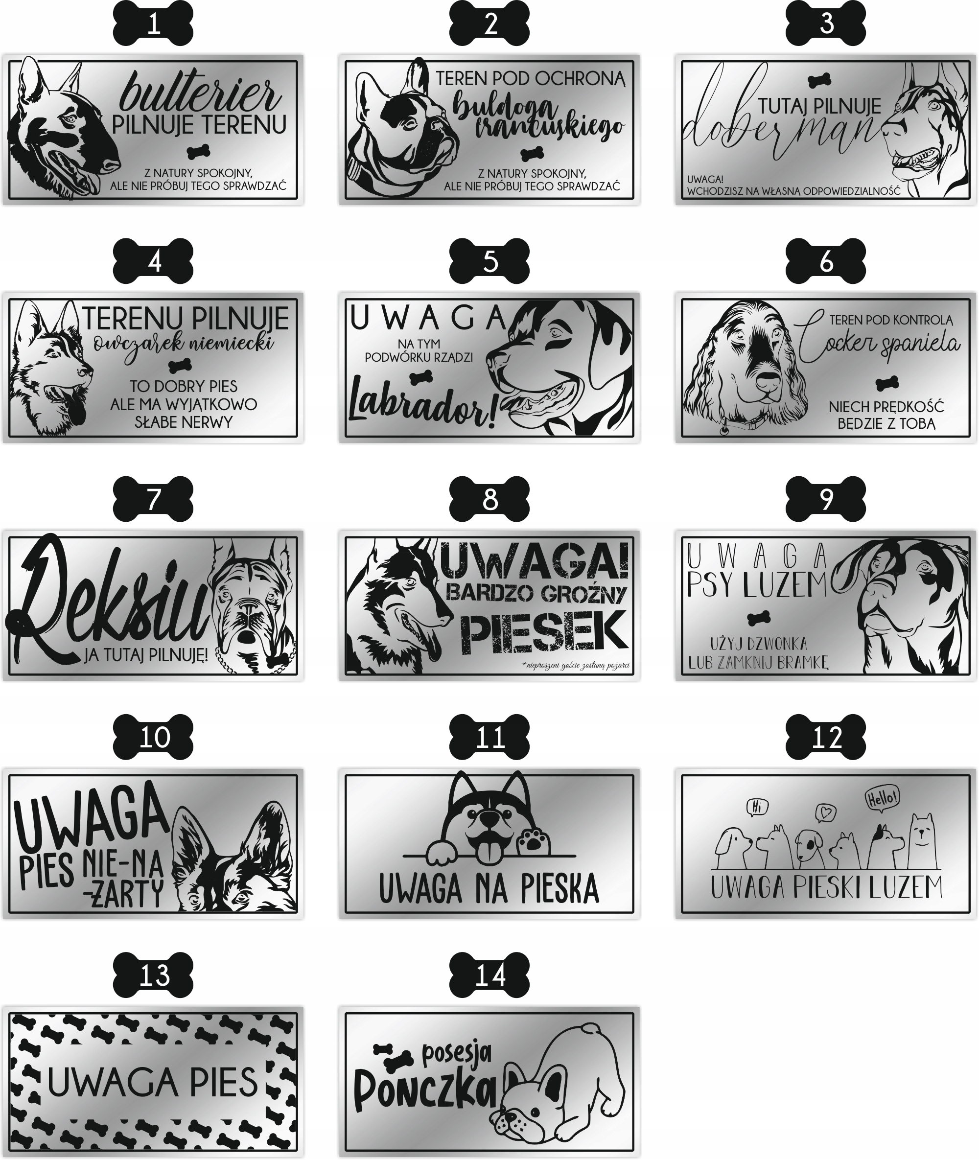 UWAGA PIES tabliczka informacyjna Cocker Spaniel