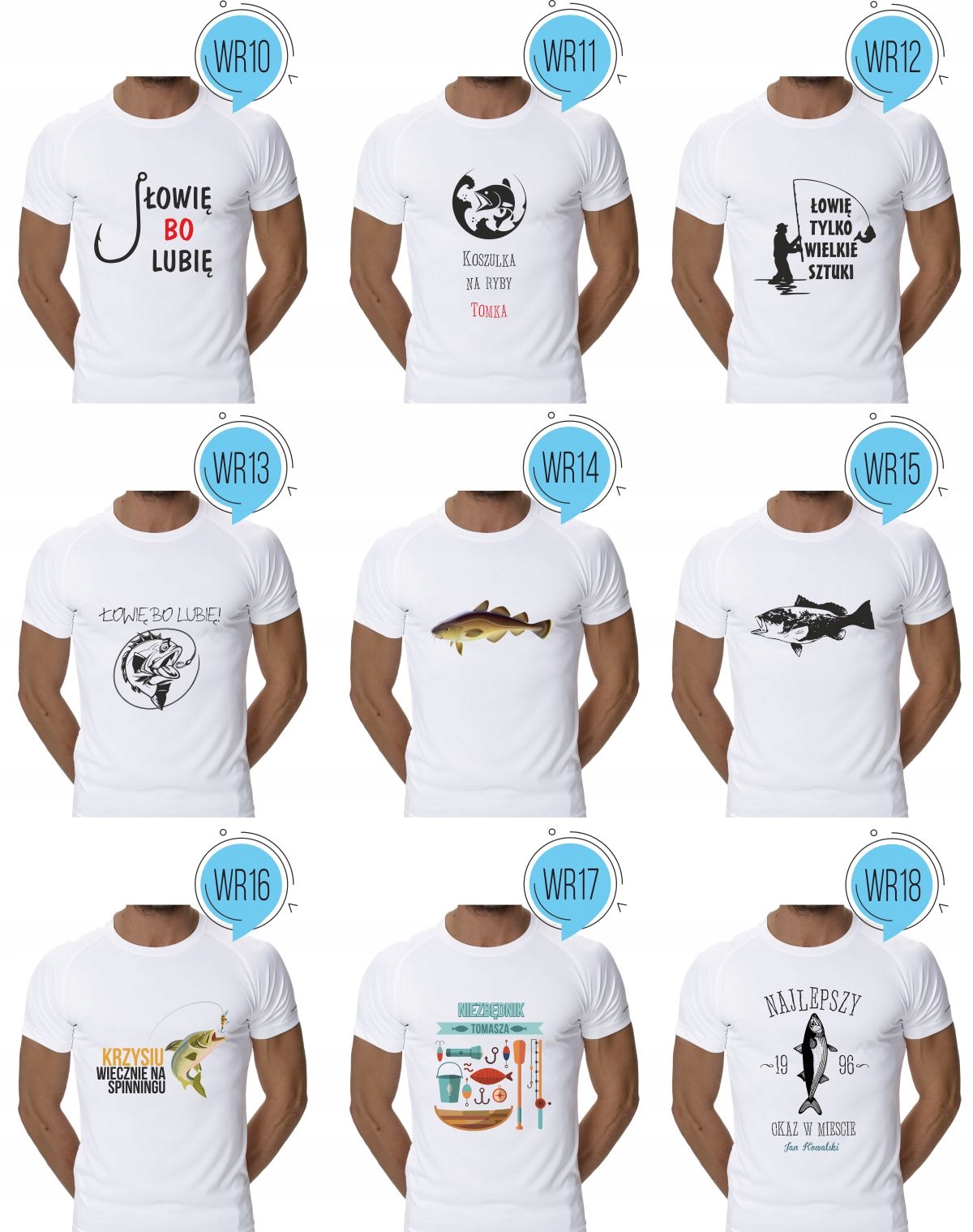 Koszulka z nadrukiem DLA WĘDKARZA na ryby hobby